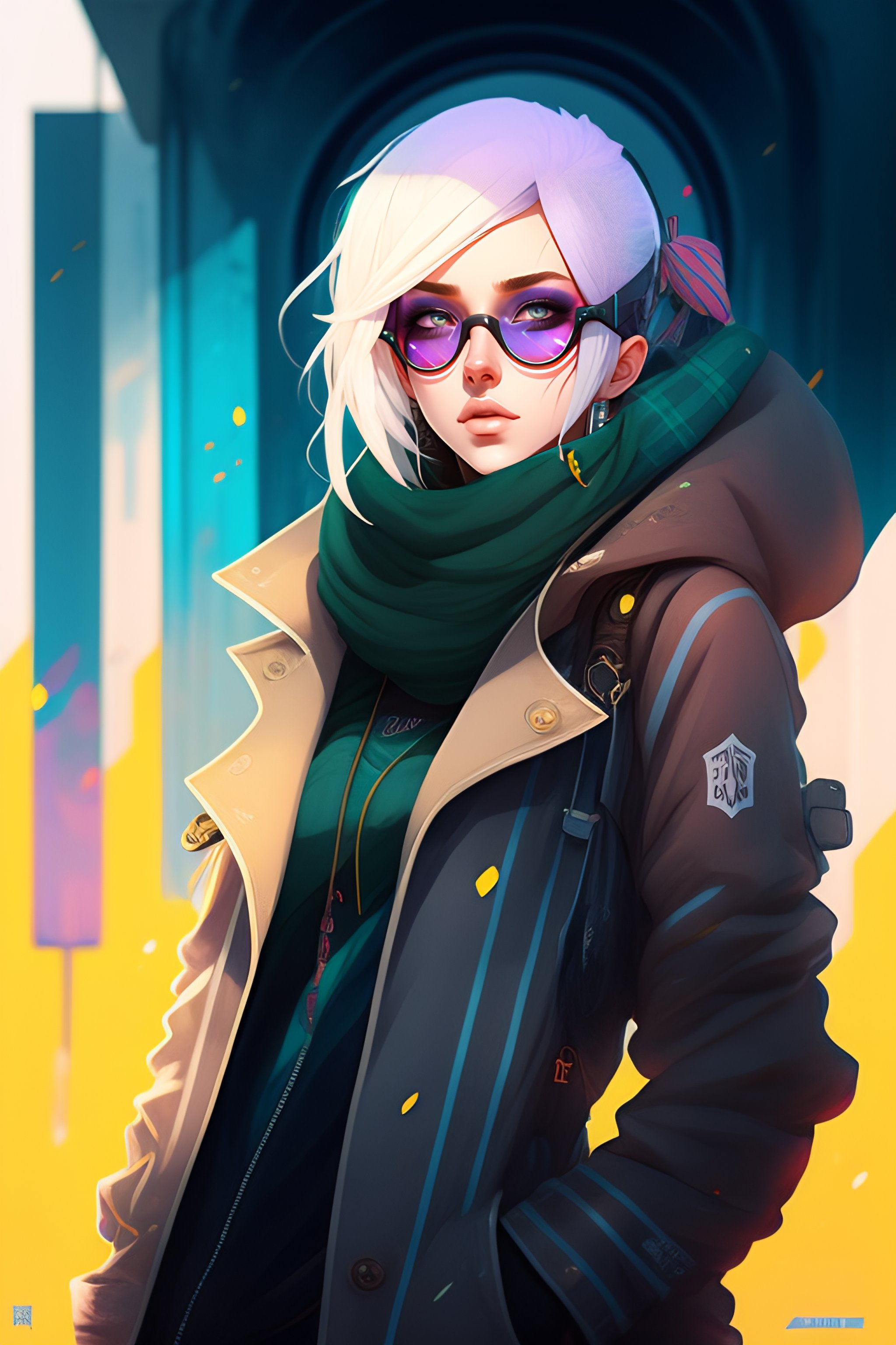 Lexica - Highly detailed portrait of a sewer emo punk woman student ...