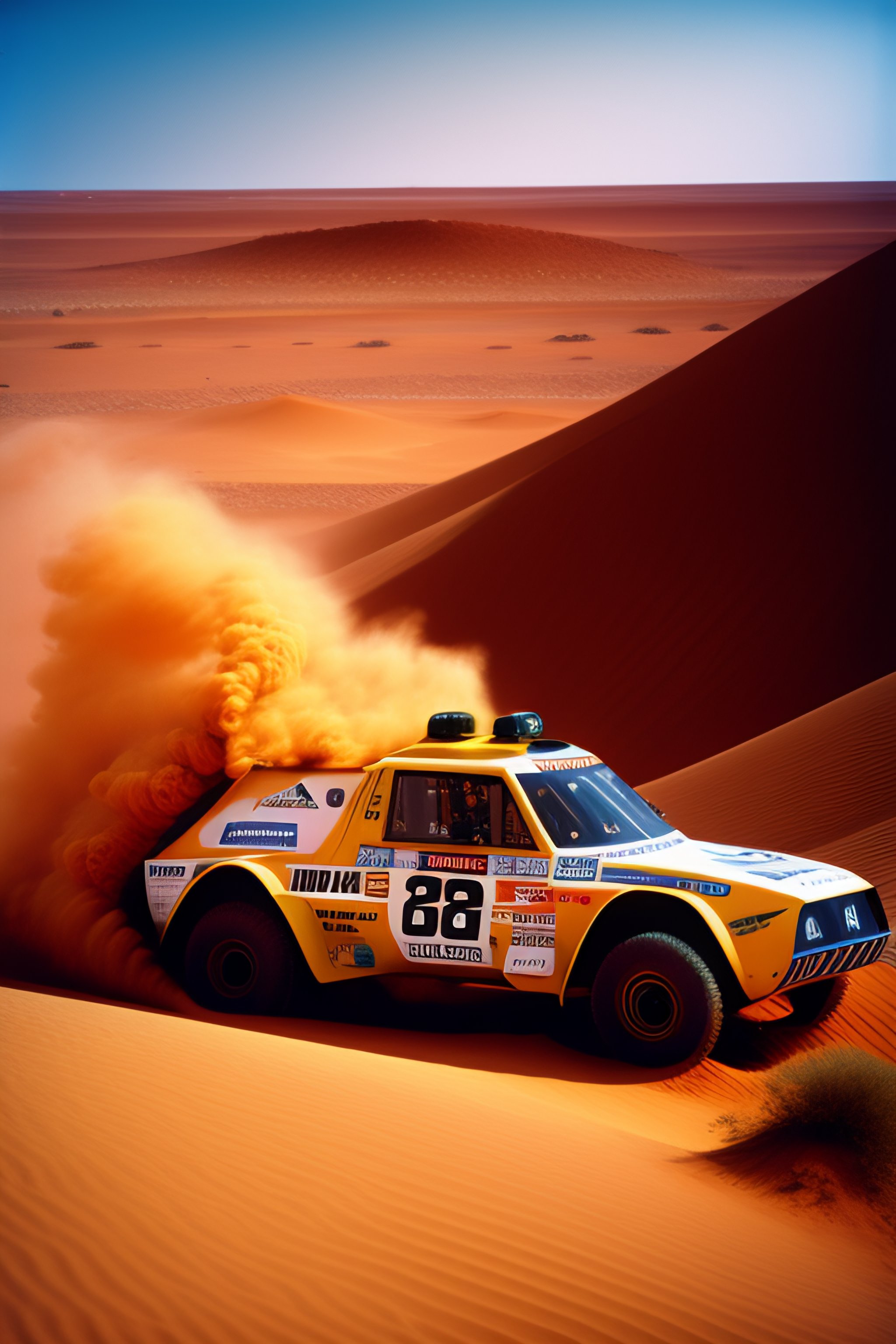 Lexica - 1984 ,dakar rally, in the style Wes Anderson,Kodak film colour ...