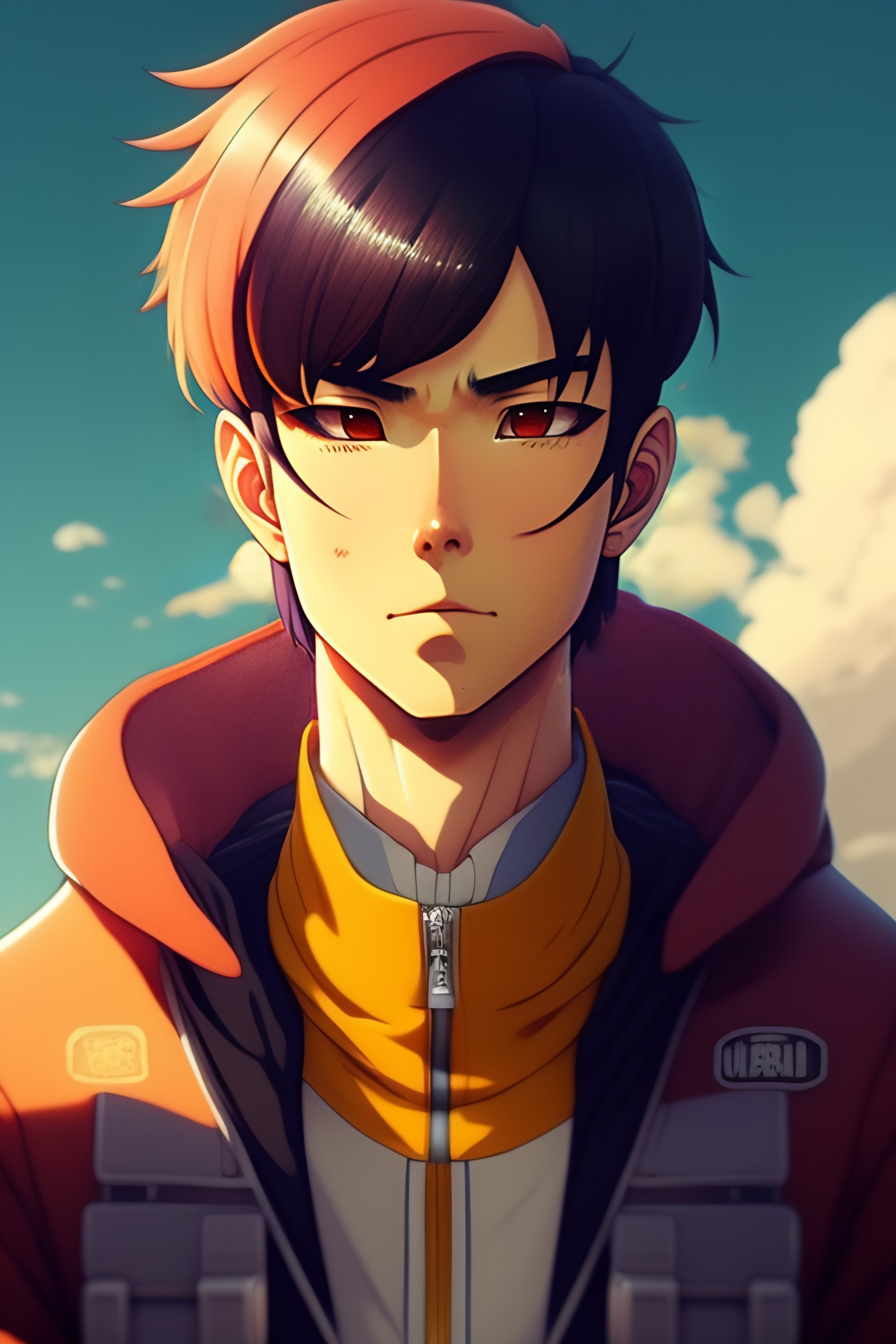 Lexica - Character portrait of a young man, handsome face, large eyes ...