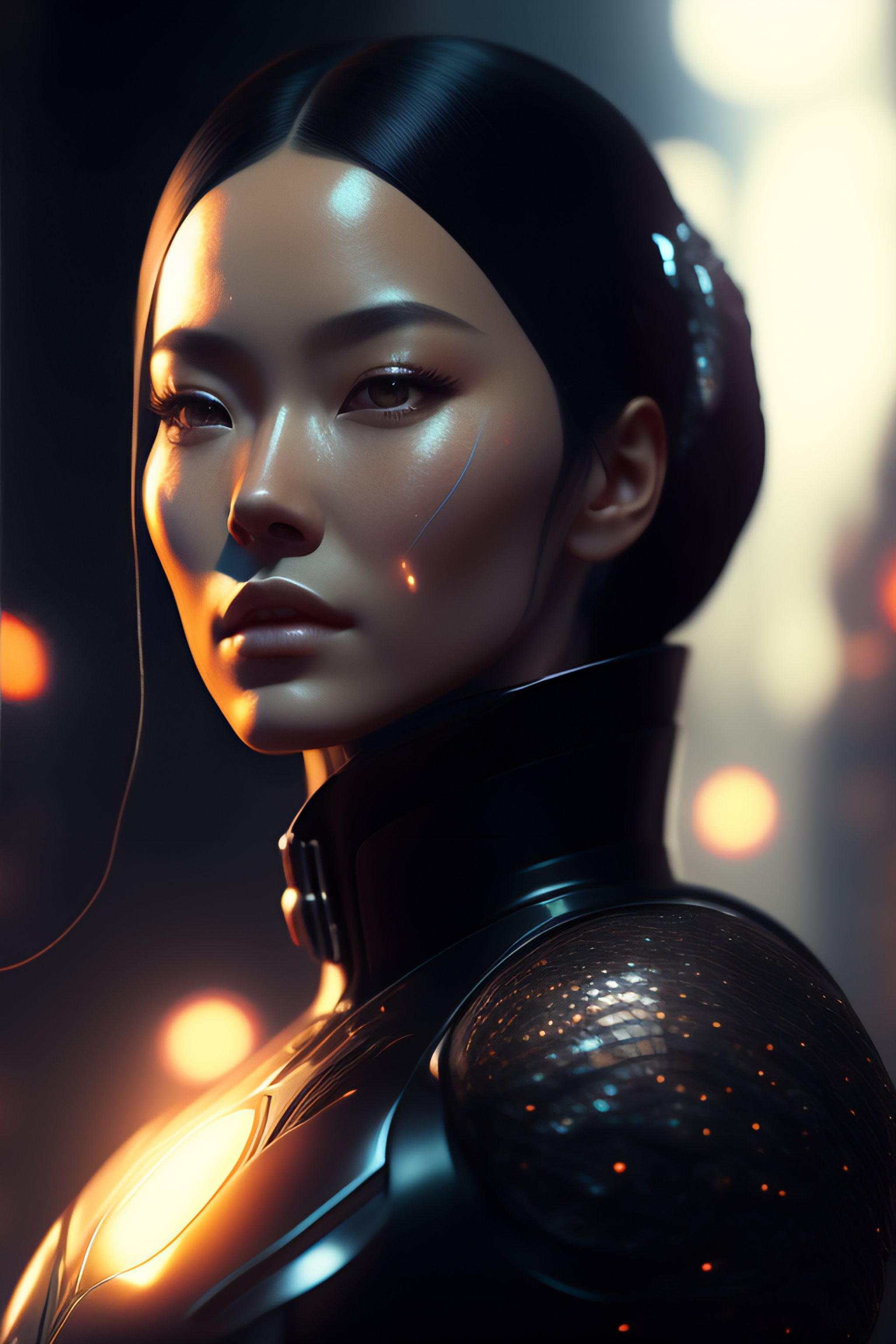 Lexica Closeup macro portrait of the face of a beautiful princess in