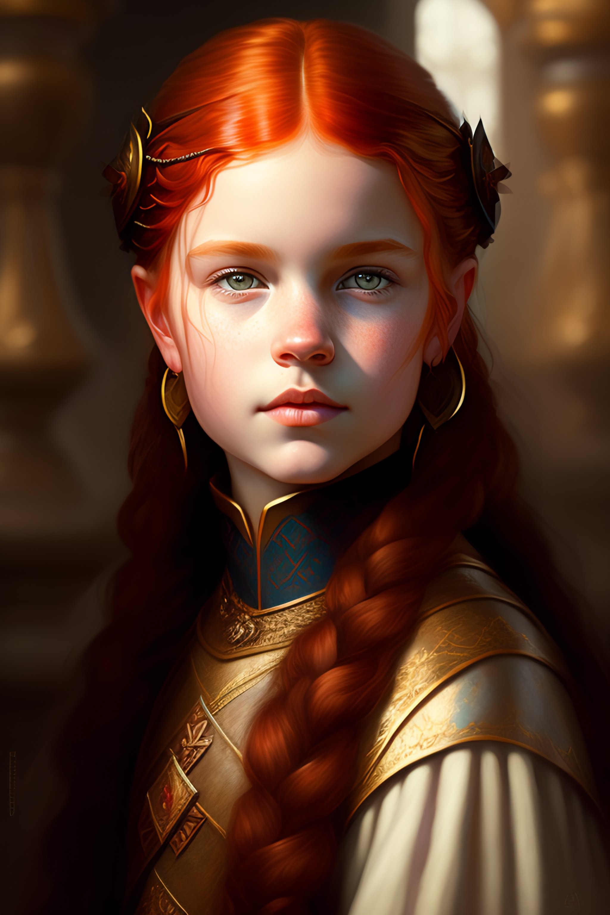 medieval girl red hair