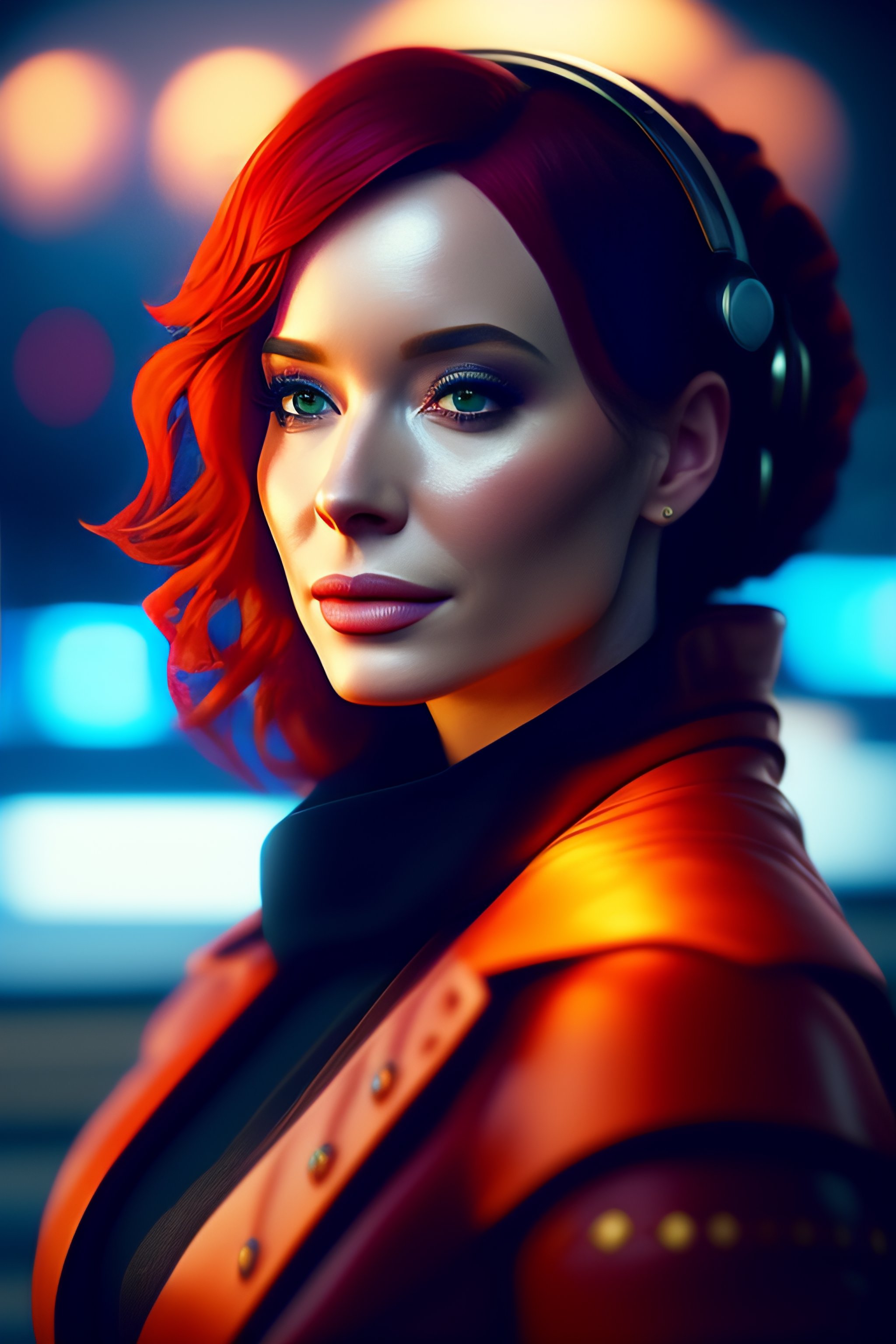 Lexica - A gaming screenshot portrait still of christina hendricks in ...