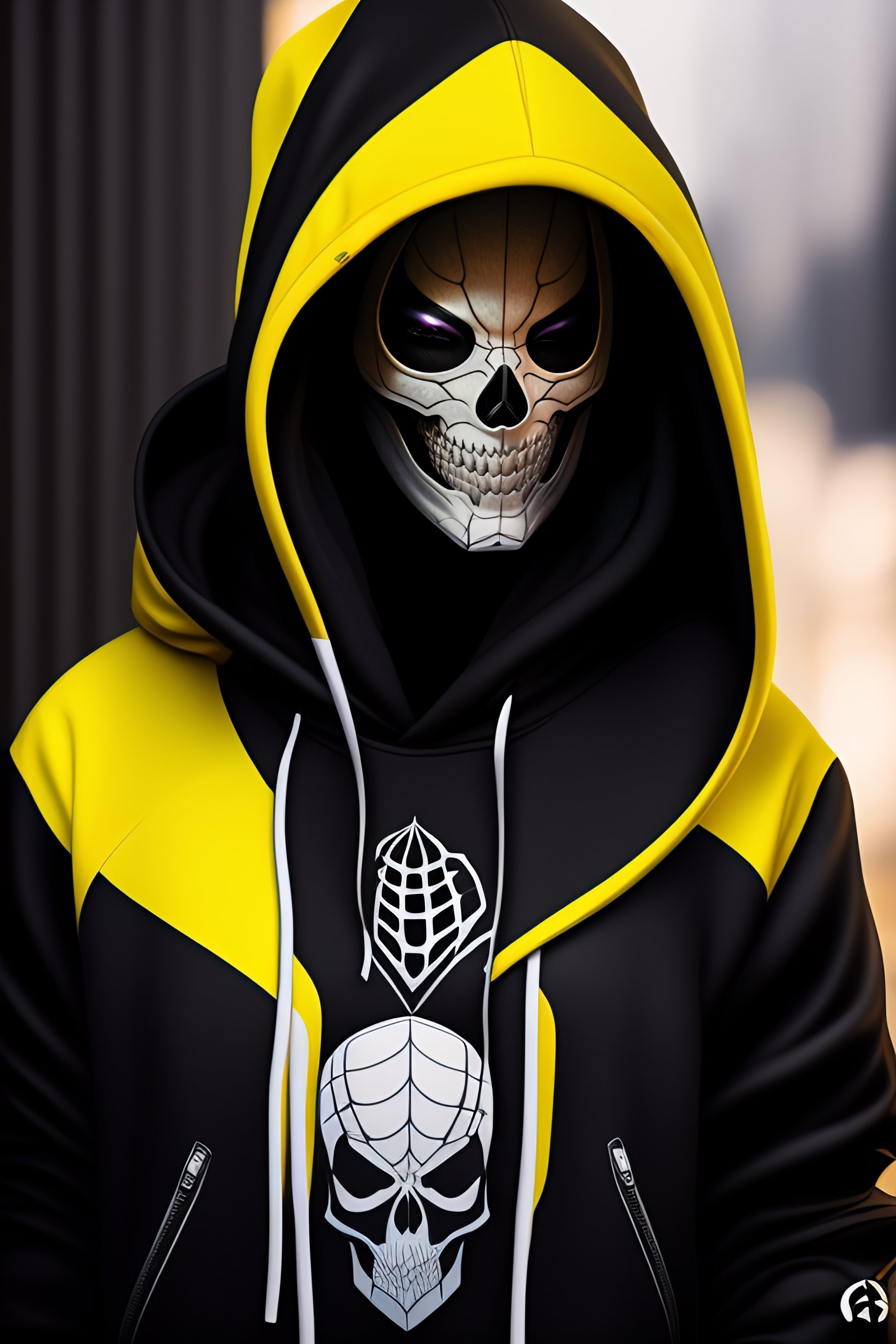 Skull on sale face hoodie