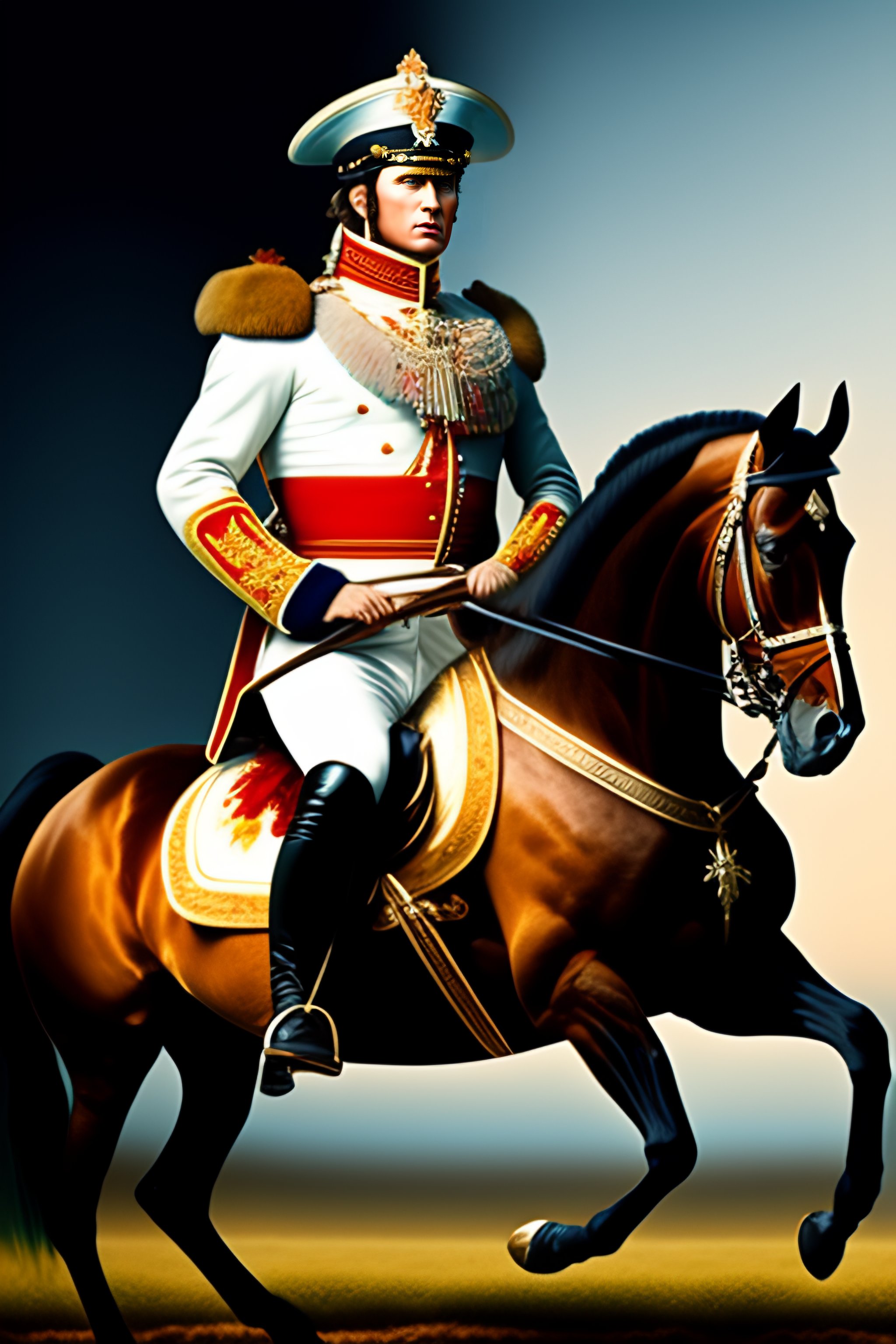 Lexica - Putin as napoleon, riding horse, highly detailed, smooth ...