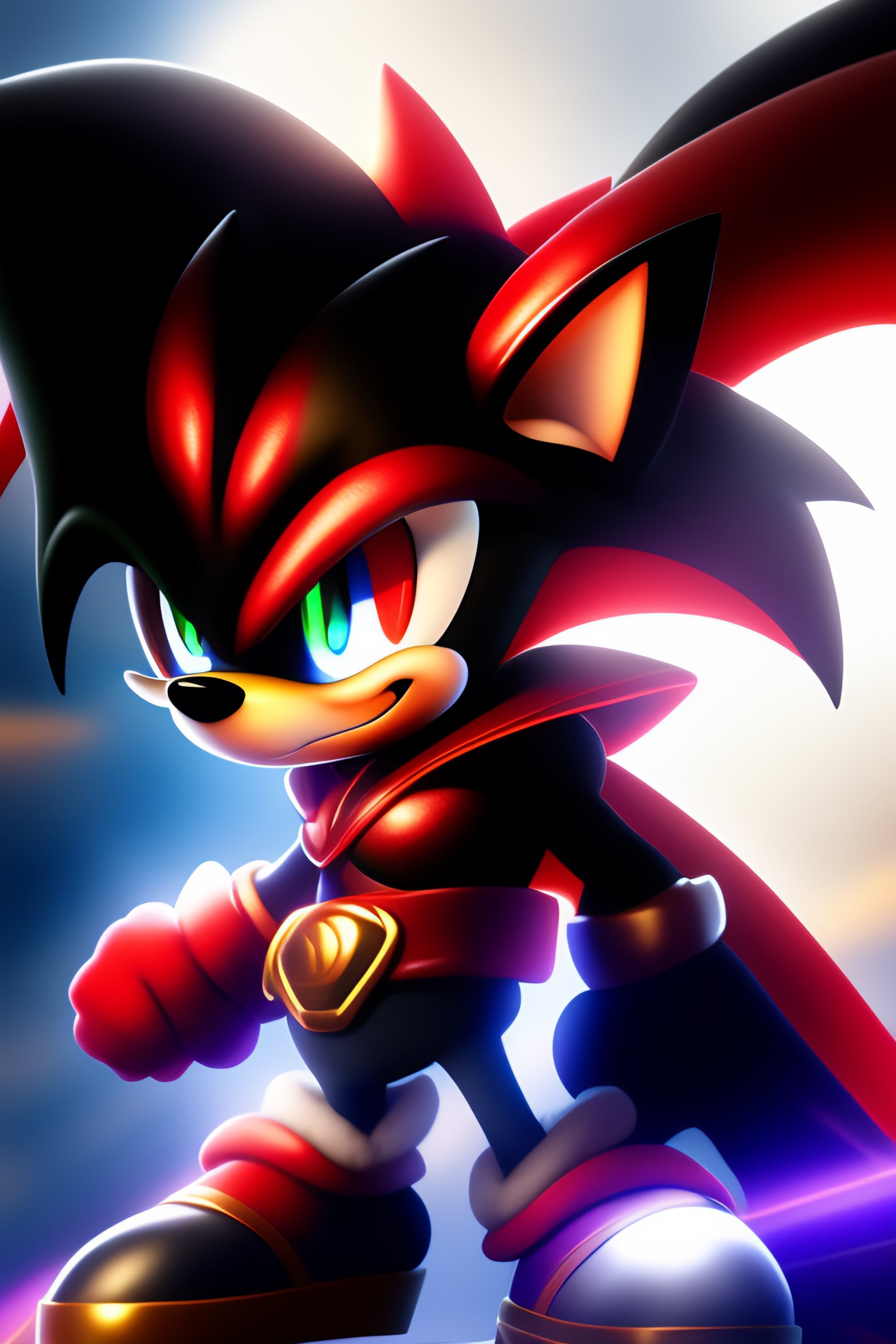 Human Super Shadow The Hedgehog