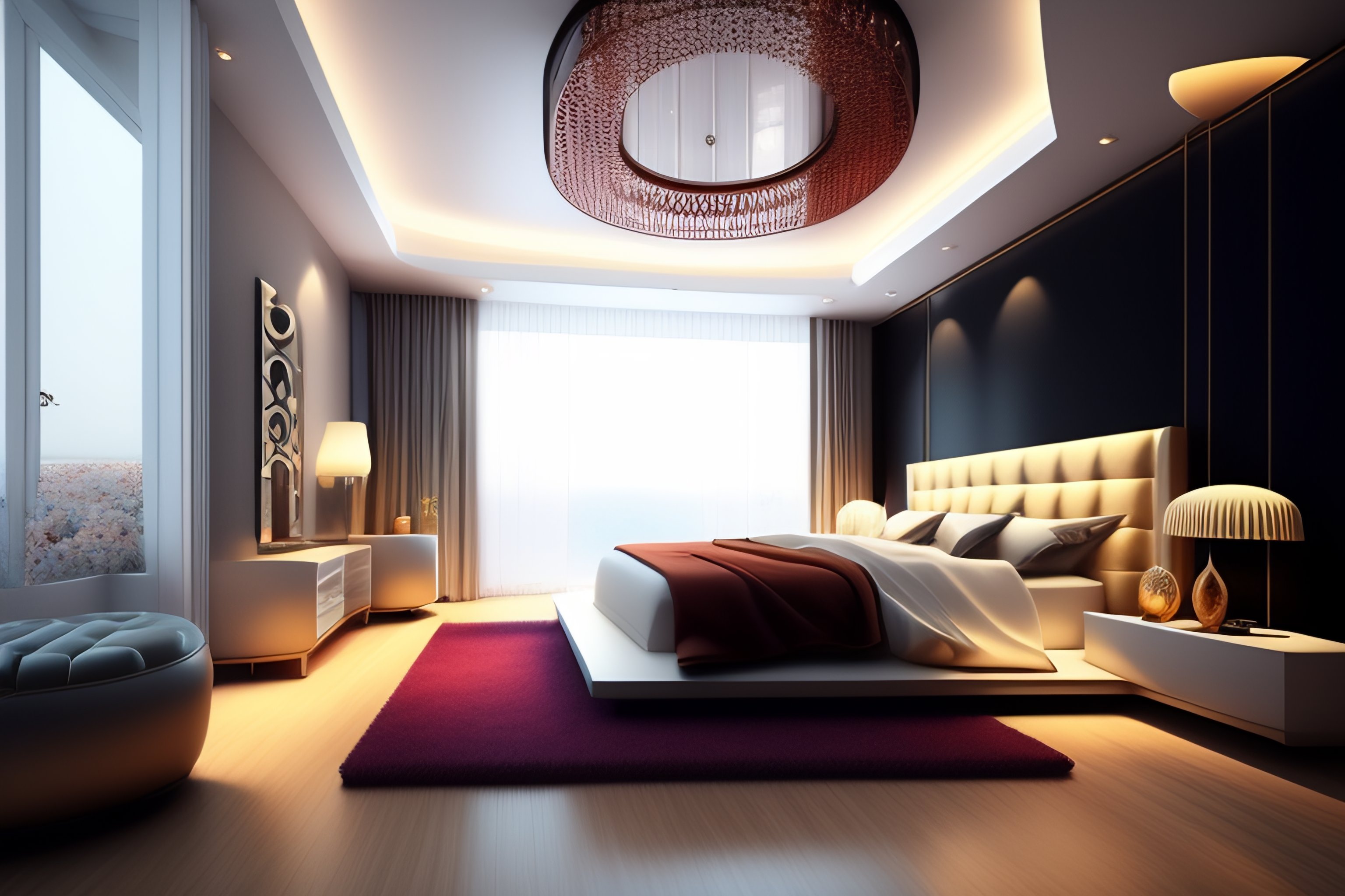 Lexica - Bed room with many draw