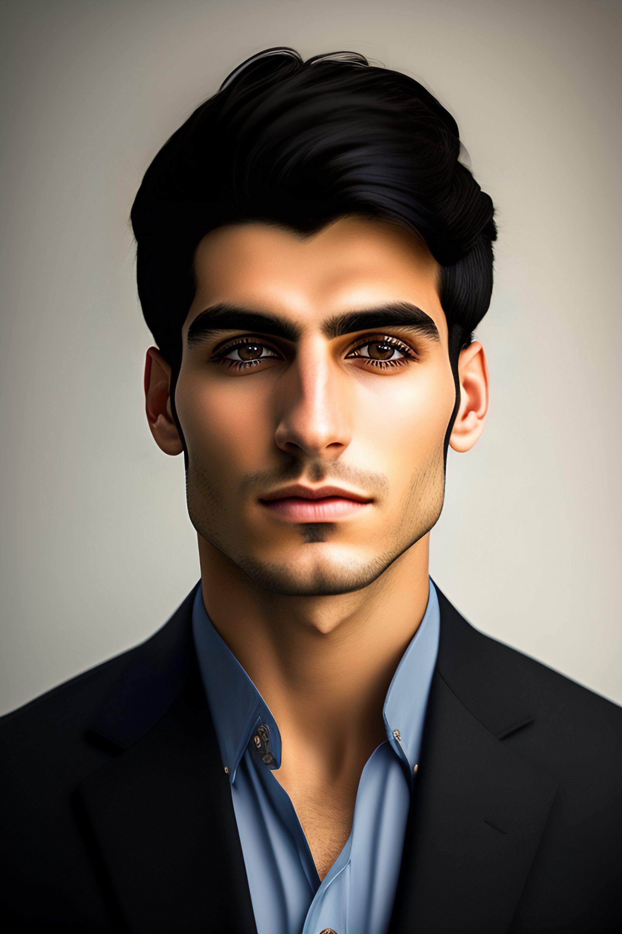 Lexica Dark haired 25 years old young white turkish man has little