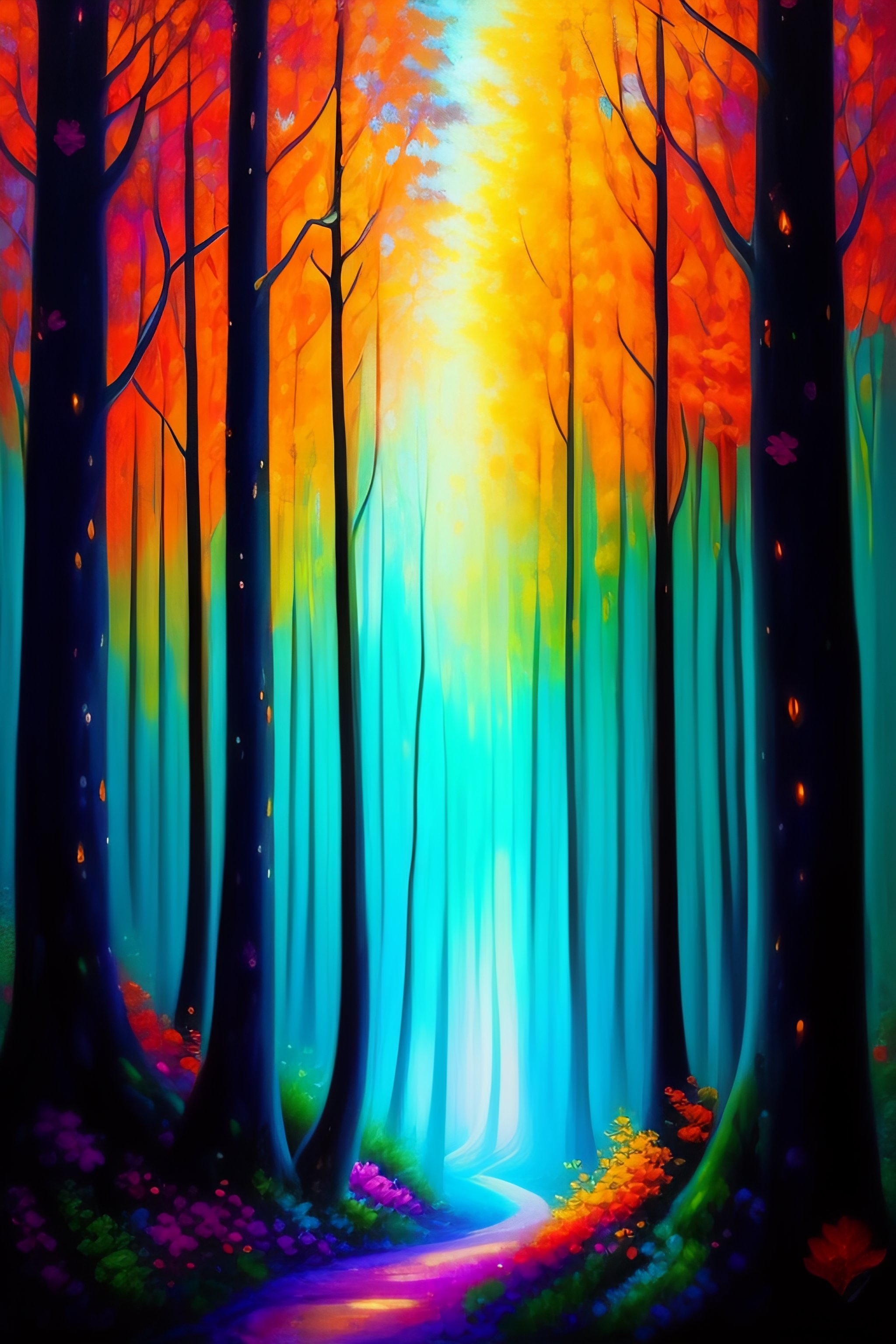 Lexica Beautiful magical fairy forest canvas print Fantasy forest
