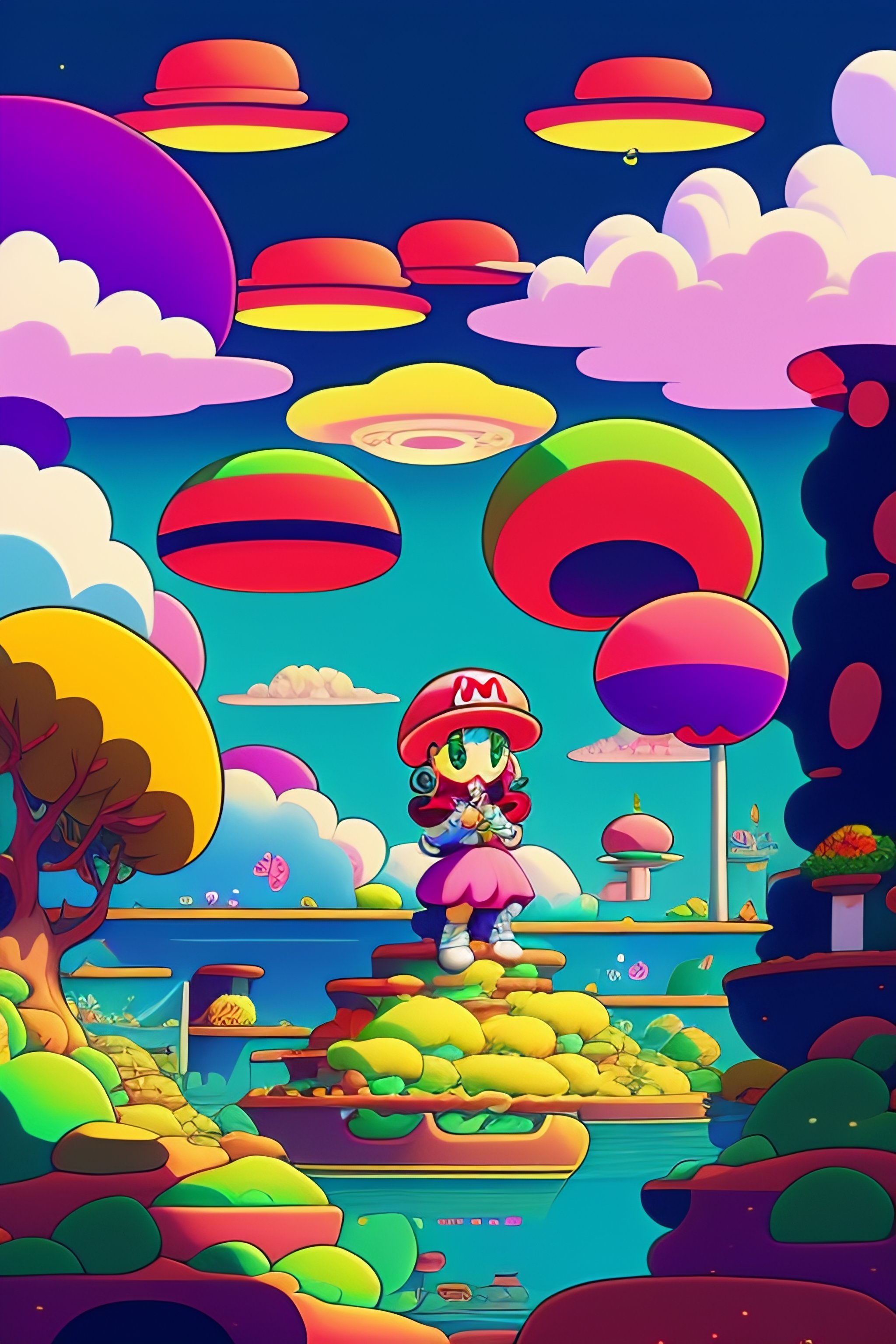 Lexica - Mario bros chiho aoshima artwork, Style of 90's vintage anime ...