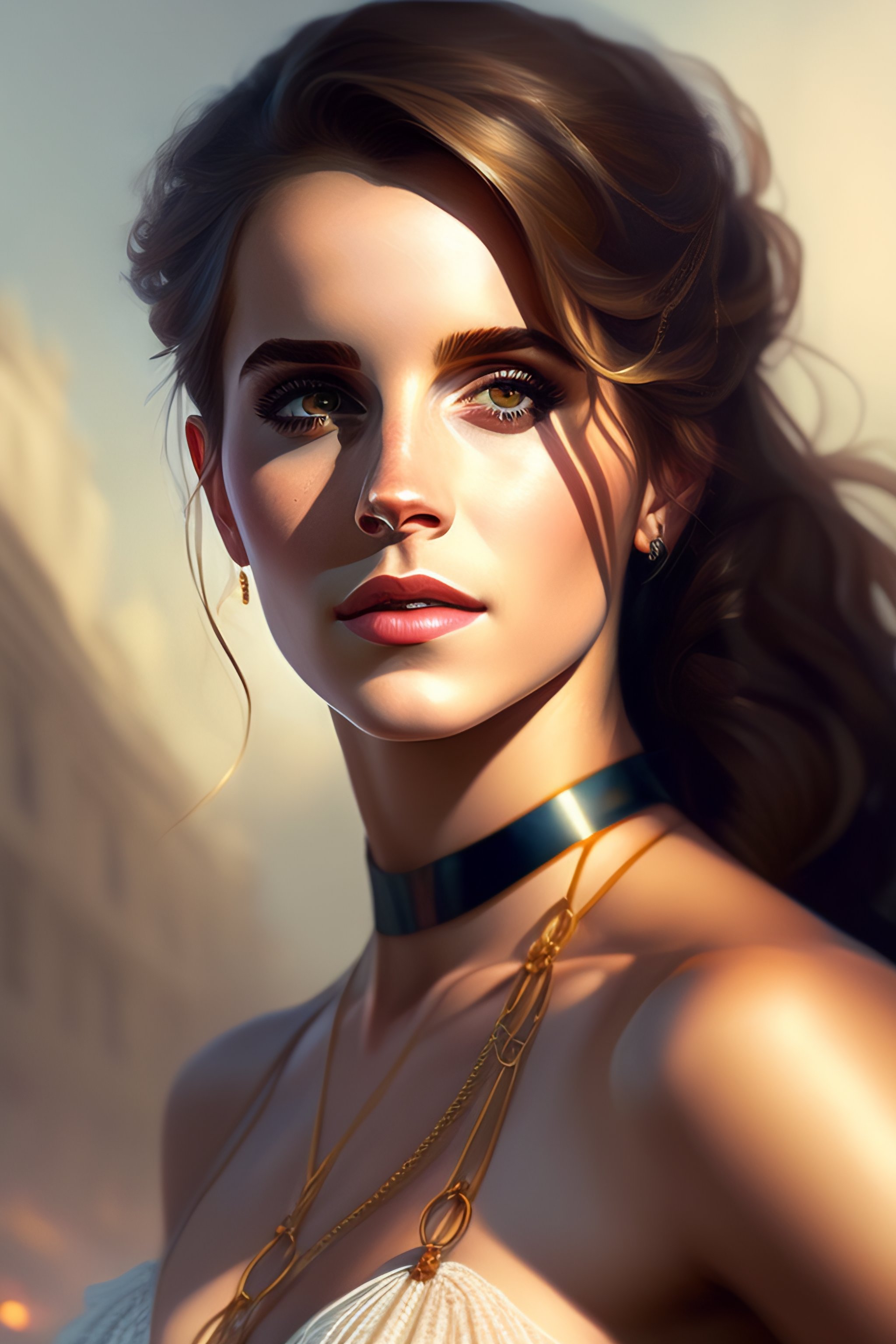 Lexica Portrait Of Emma Watson Sexy Ropes Chains Intricate Headshot Highly Detailed 