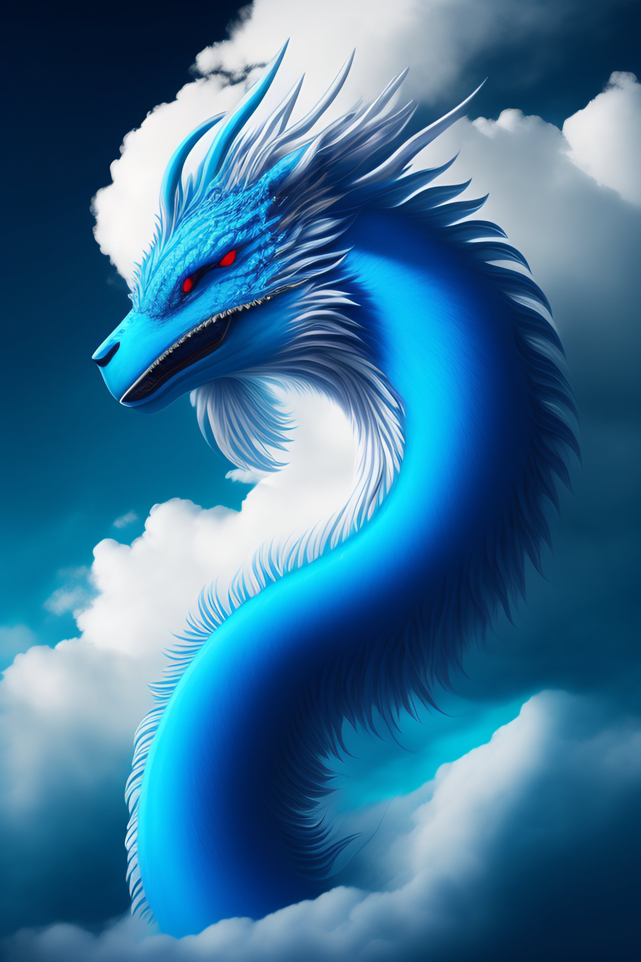Lexica Sky blue dragon art