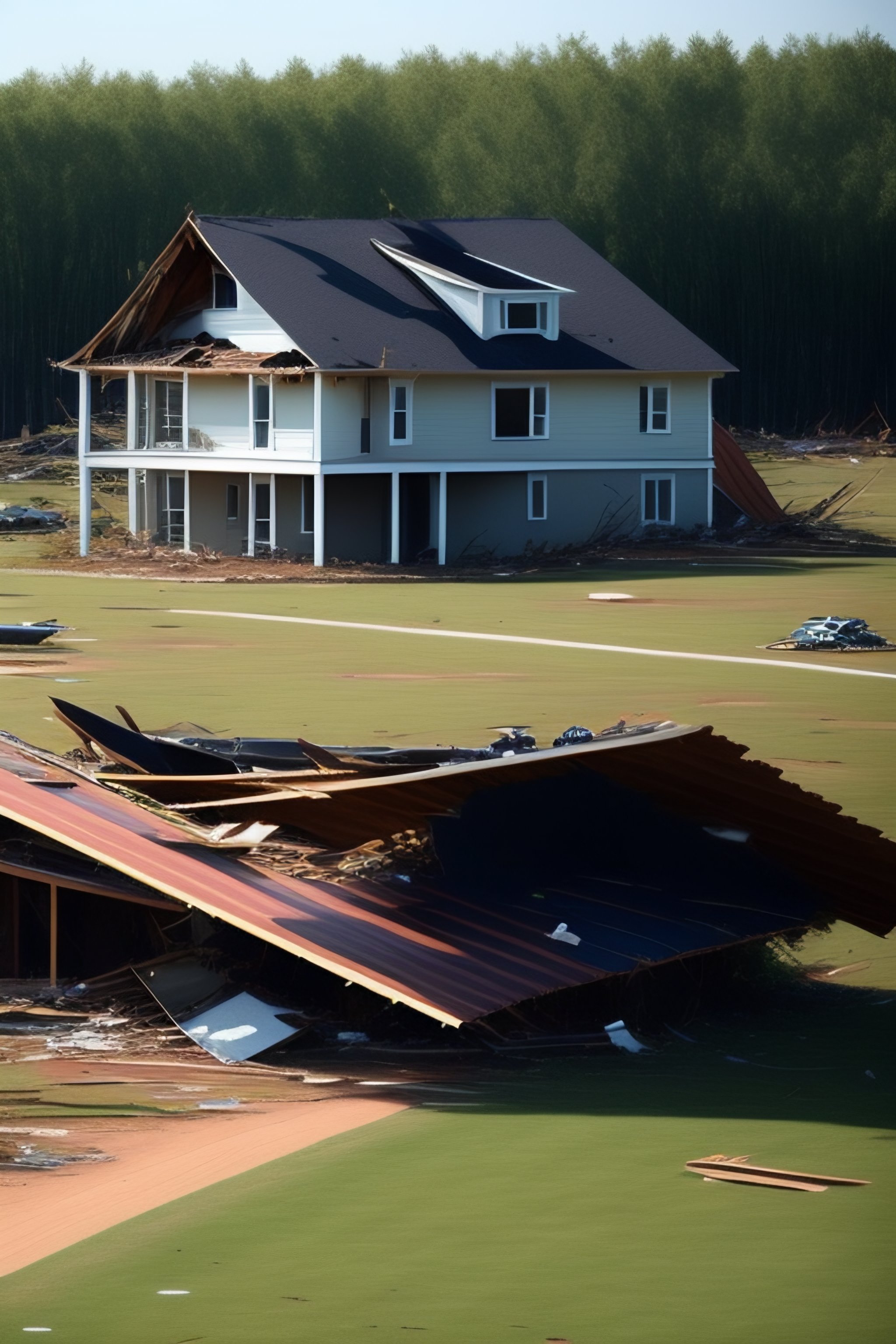 Lexica - A house that is destroyed by a tornado.