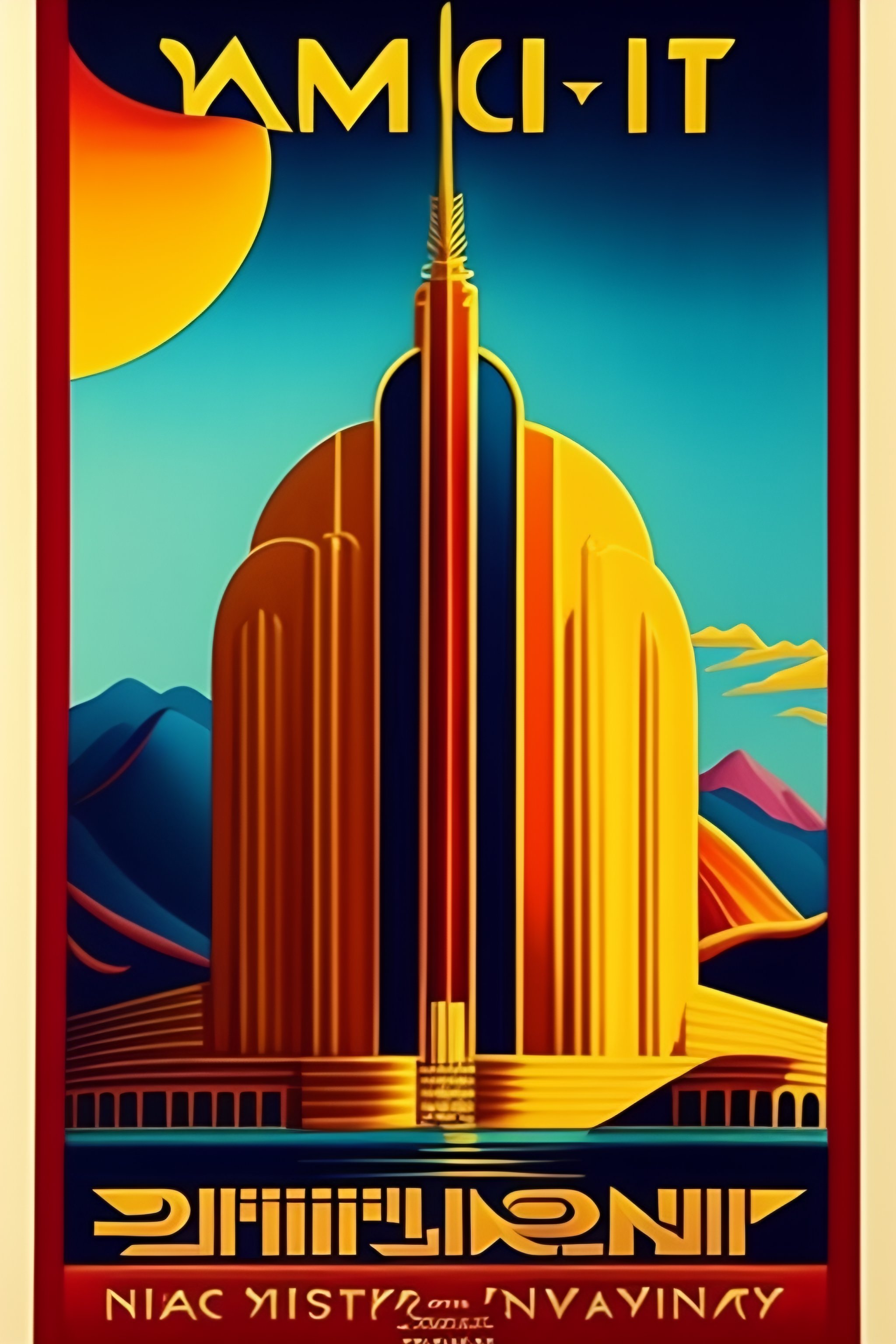 Lexica Art deco travel poster. manila philippines