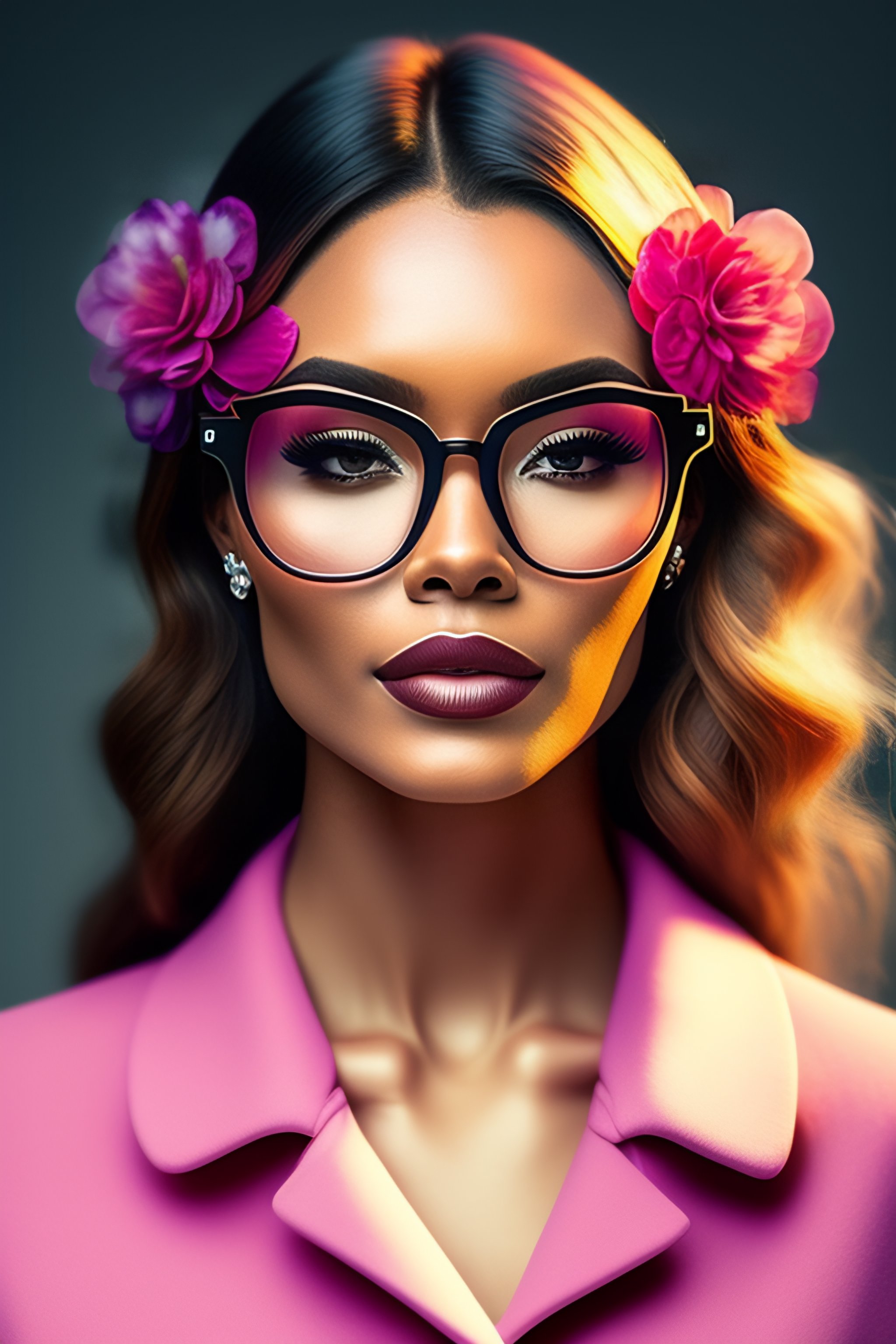 Lexica - Glasses in the shape of a ribbon