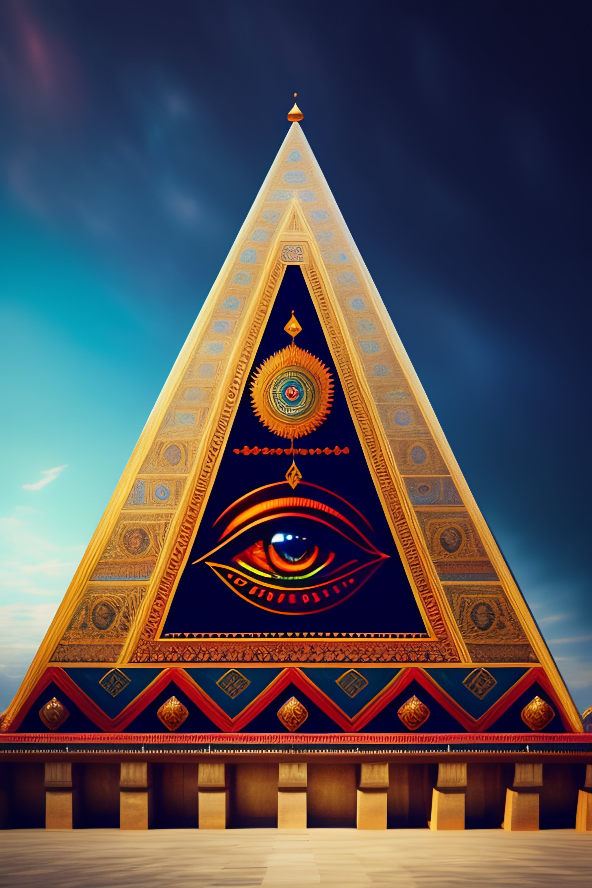 all seeing eye pyramid art