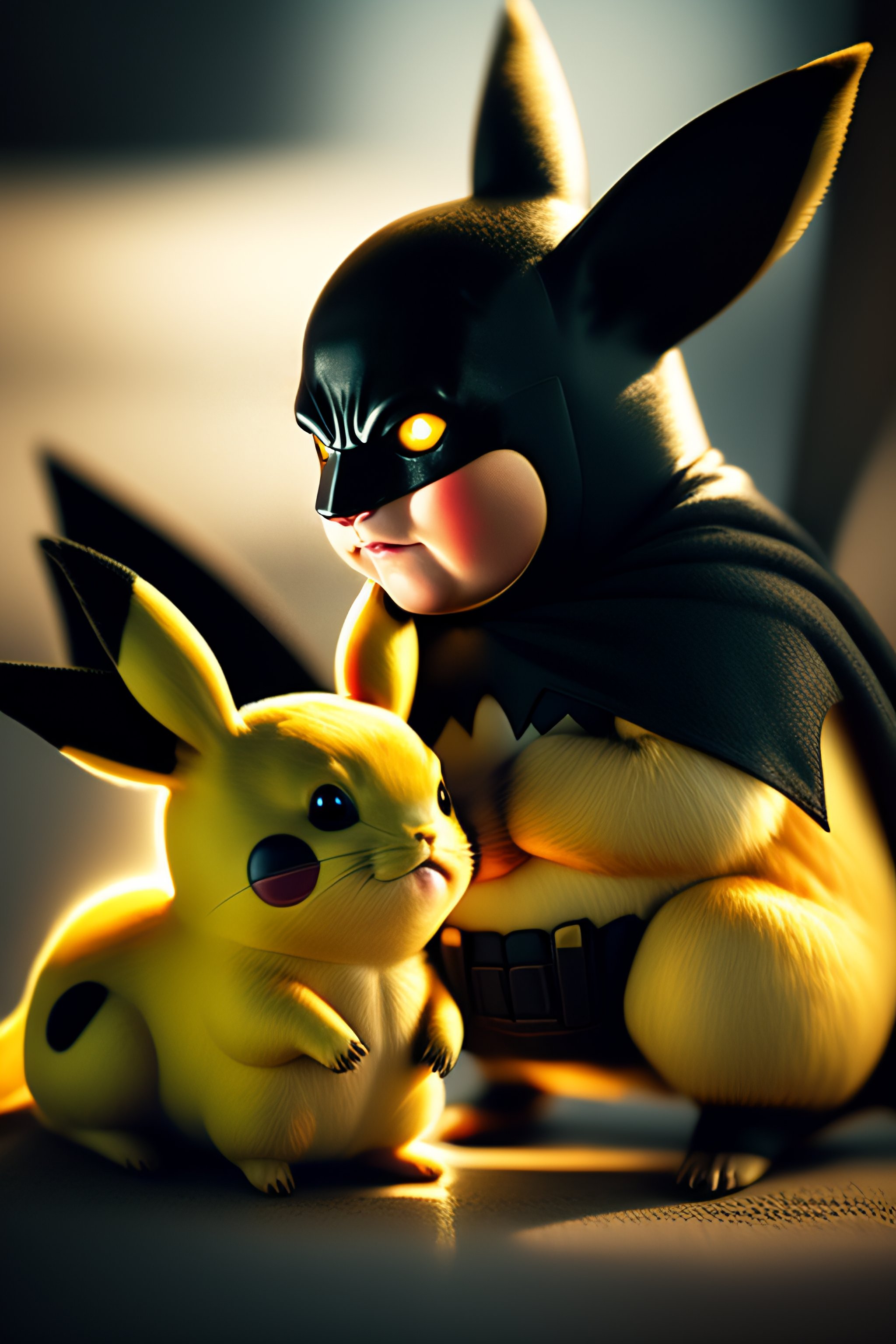 Lexica - Pikachu fighting Batman