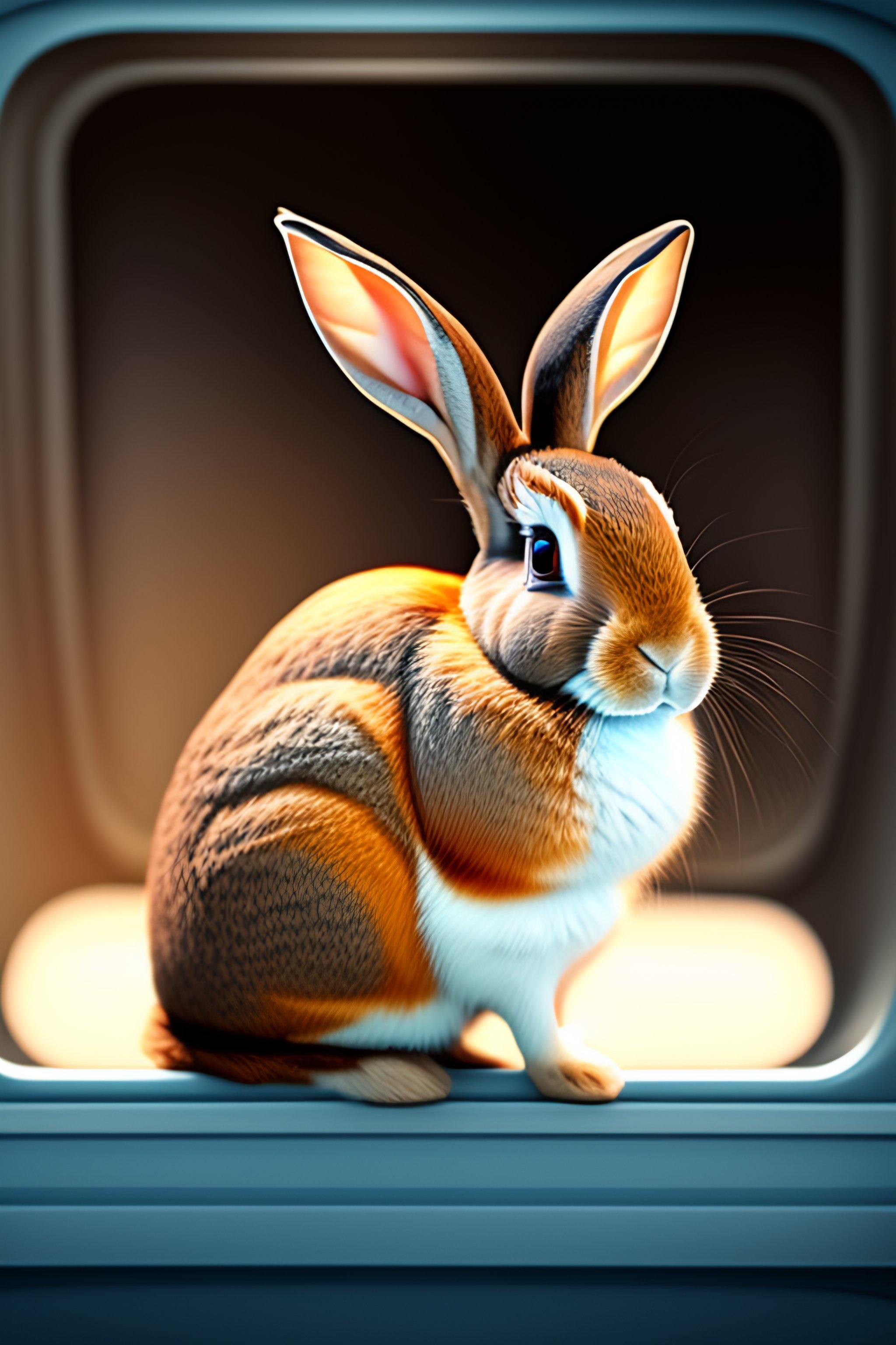 Lexica Rabbit on a plane