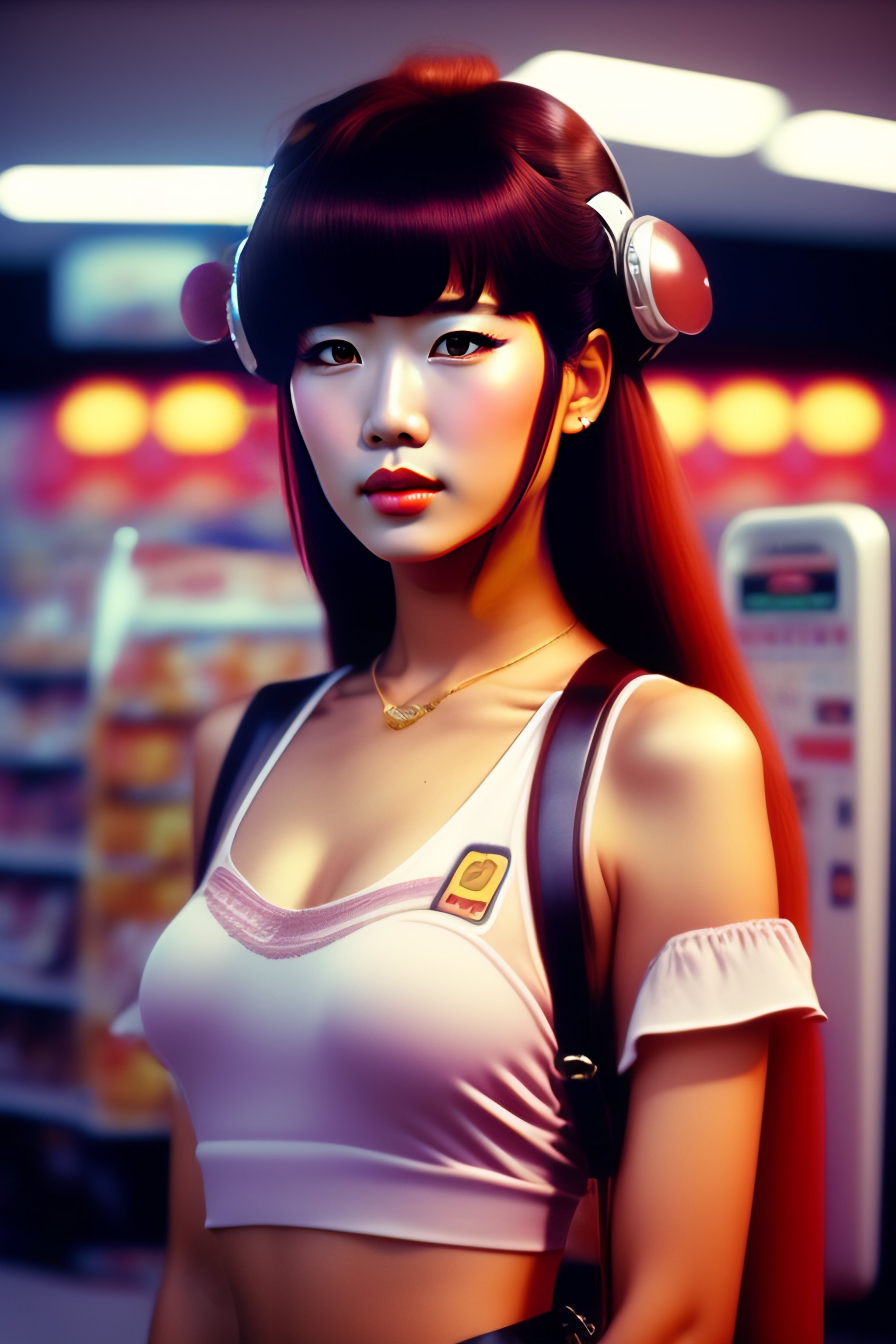 lexica-vintage-90-s-anime-style-stylish-model-posing-in-7-11
