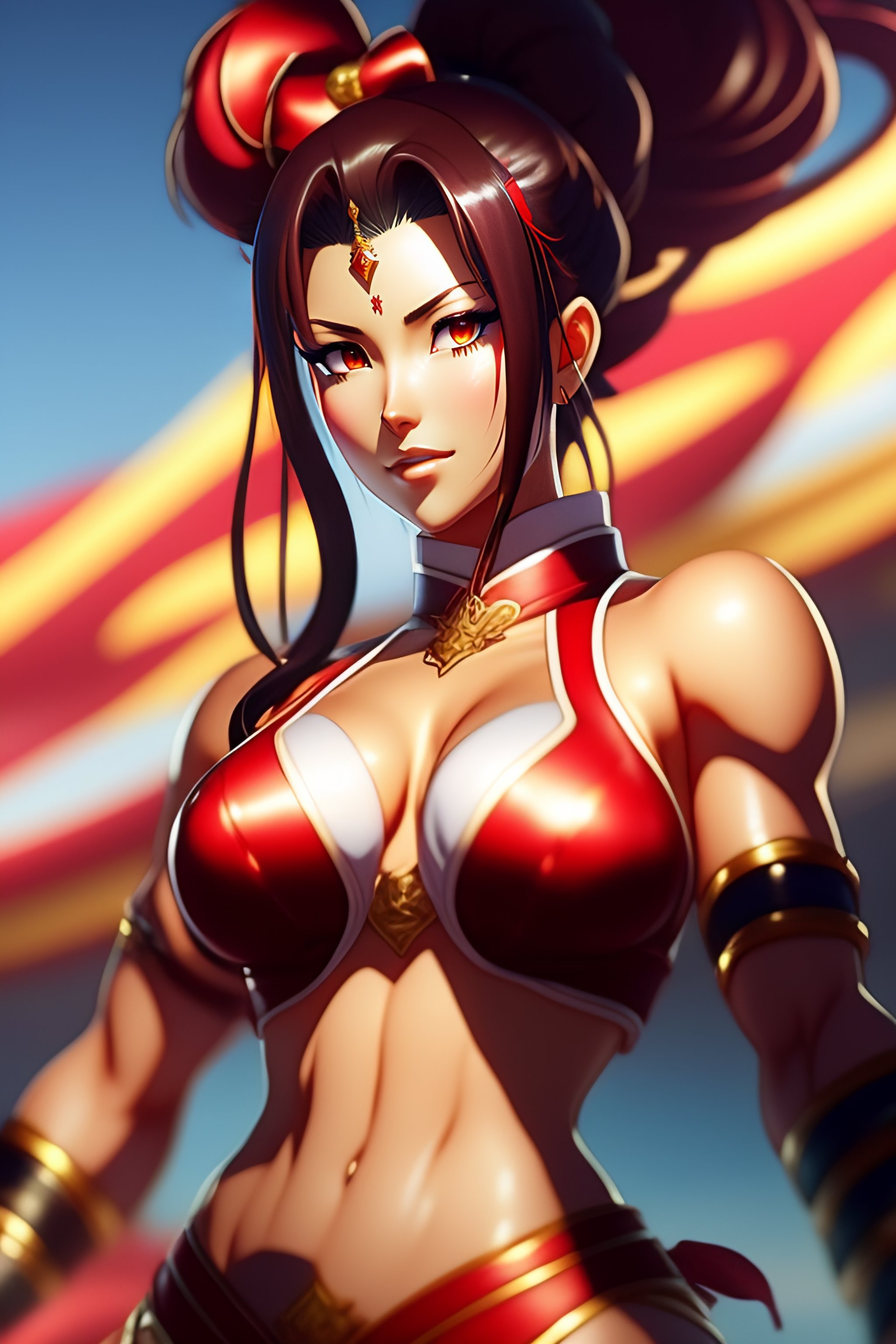 Lexica - Mai Shiranui from the king of fighters full body by greg rutkowski  makoto shinkai kyoto animation key art mid shot