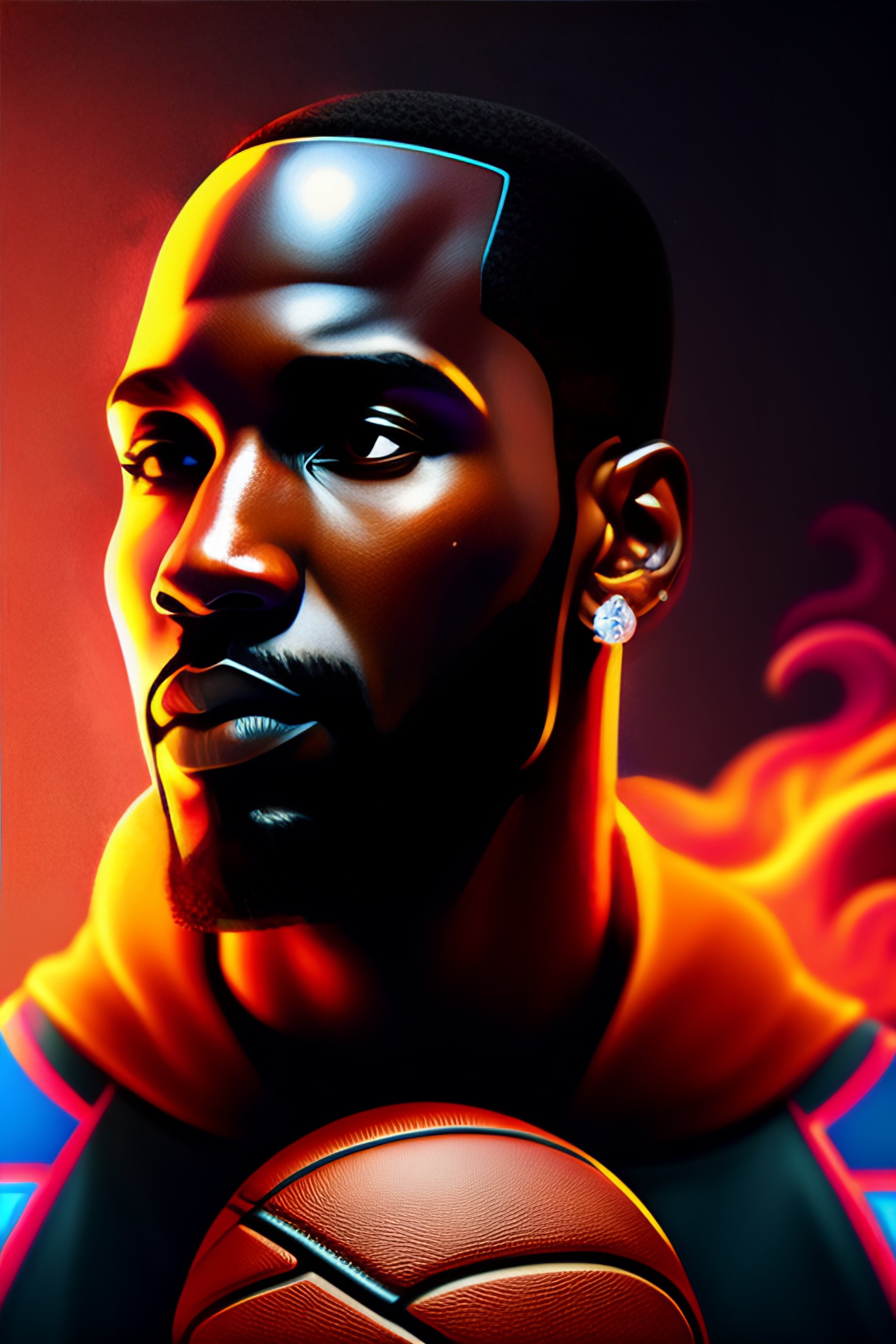 Lexica - Skull demon sorcerer Concept art portrait of basketball player ...