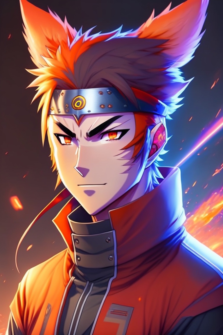 Lexica - Cool naruto, baryon mode, kurama on the backgrond, anime style