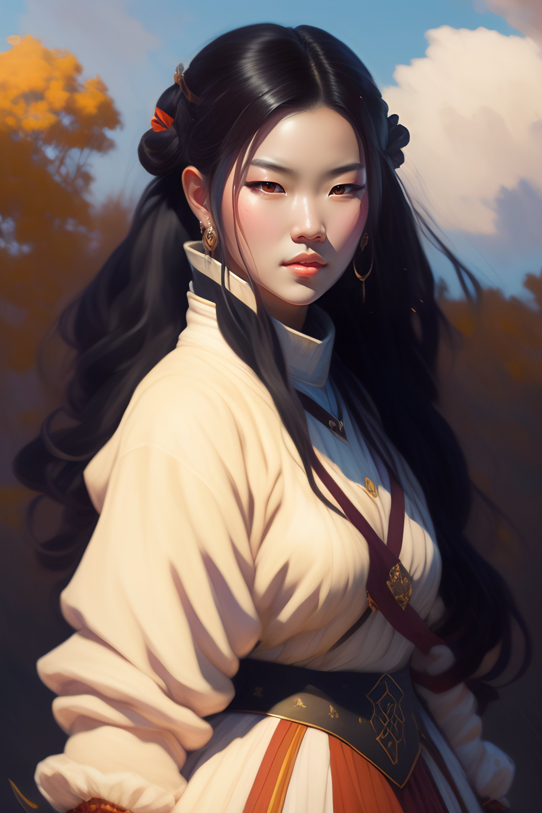 Lexica - Portrait of Nezuko from Demon Slayer Anime, countryside, calm ...