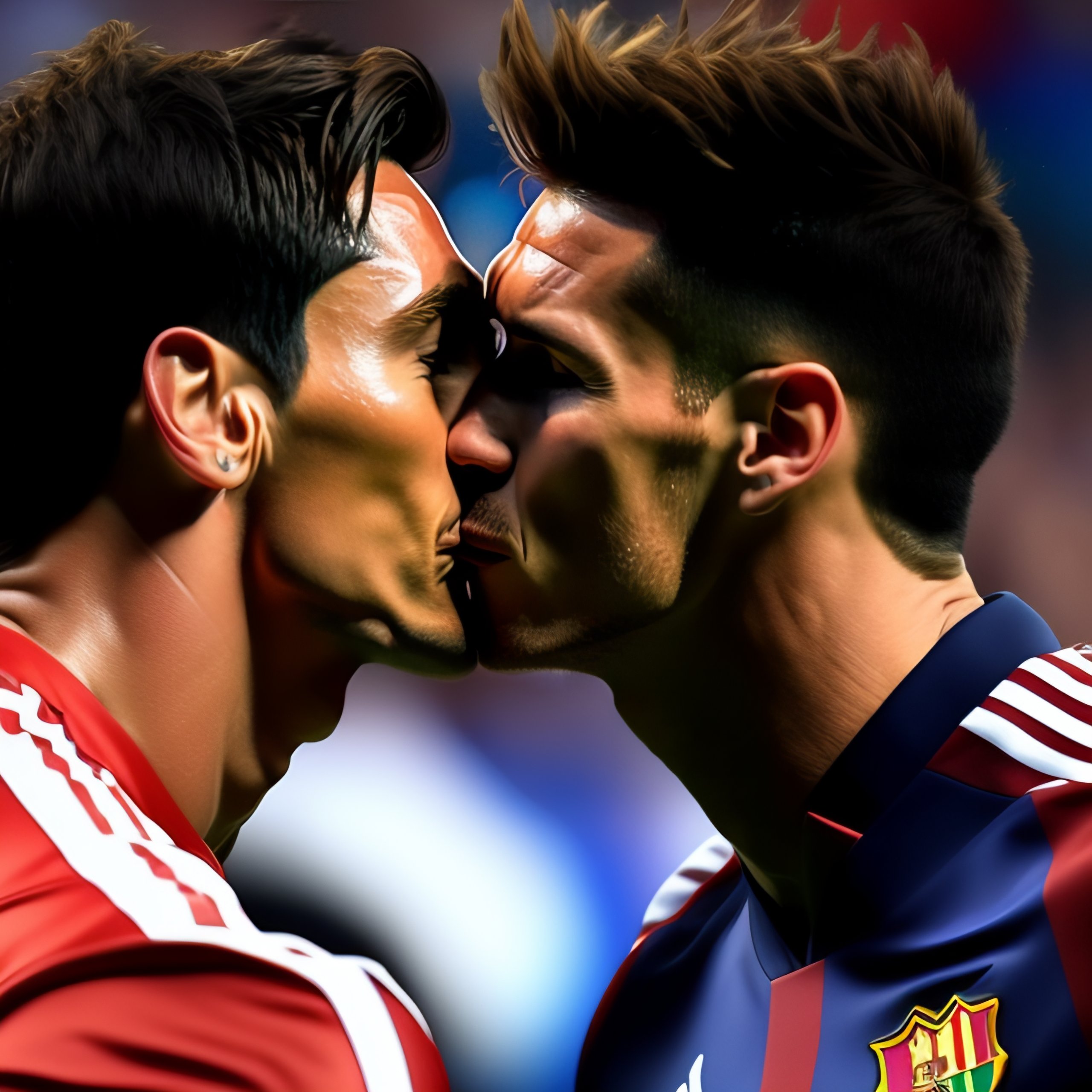 Lexica Cristiano Ronaldo Kissing Lionel Messi 