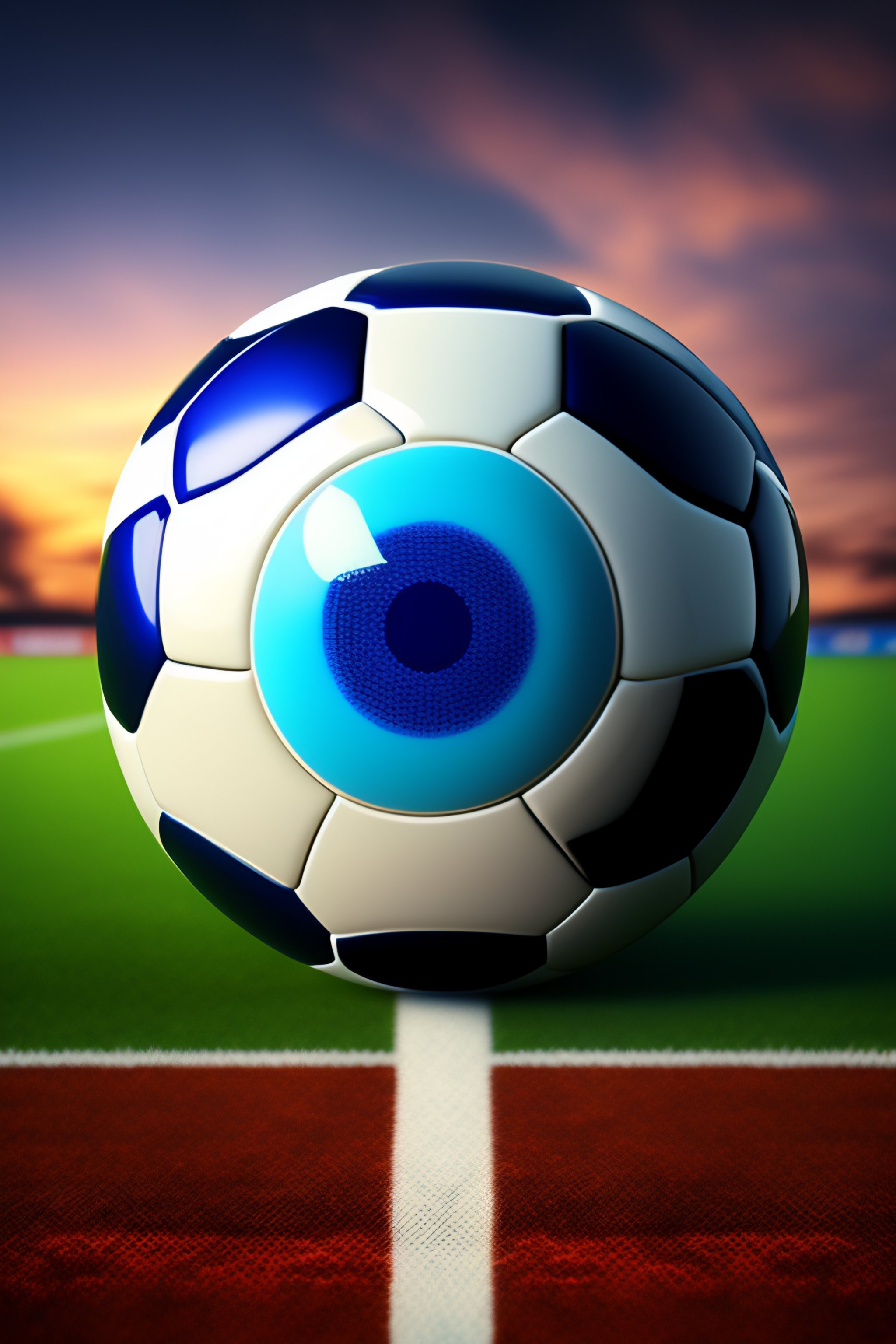 Lexica Blue eye soccer ball inside