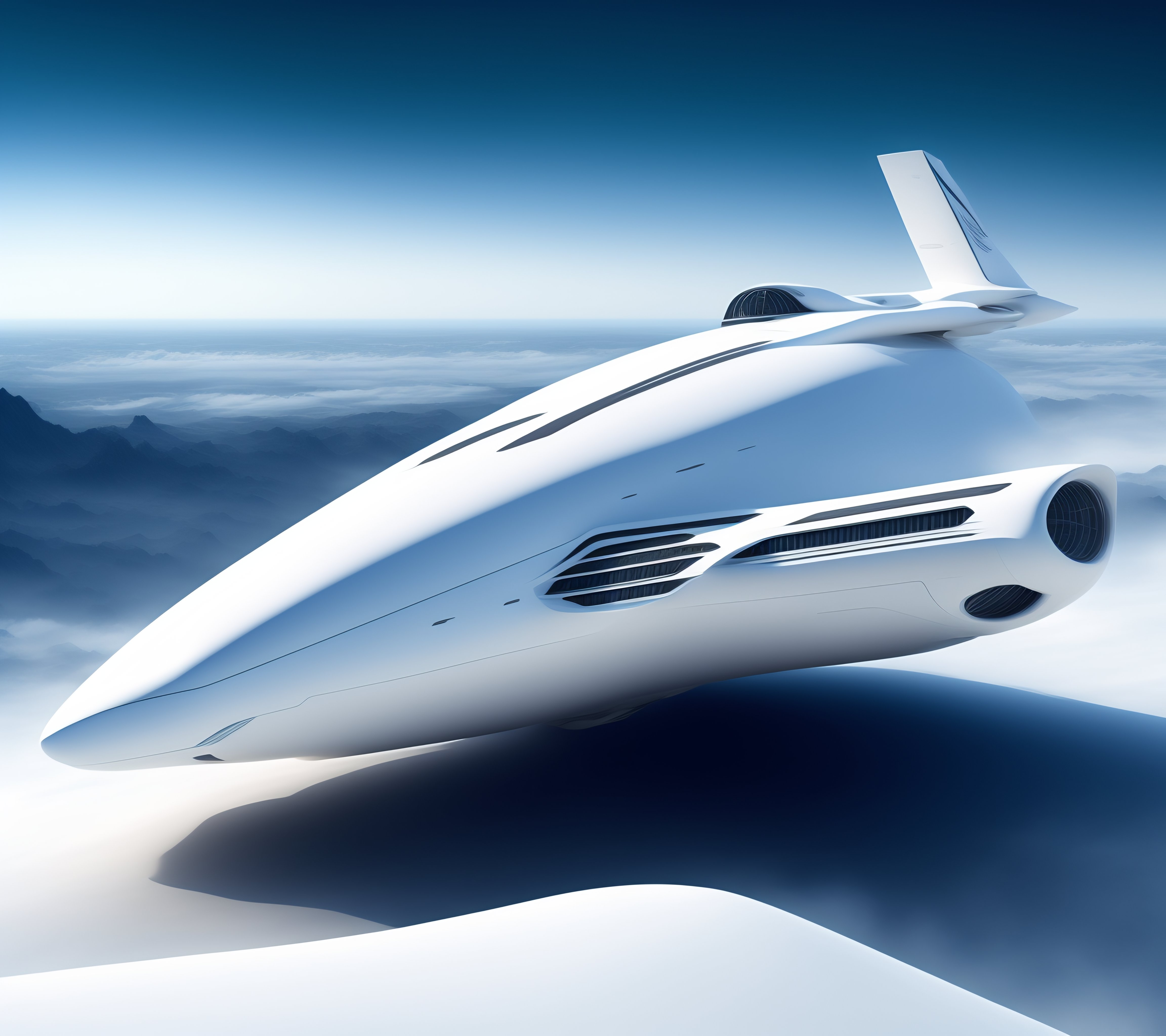 Lexica - Massive spaceship similar to star trek enterprise, white, by ...