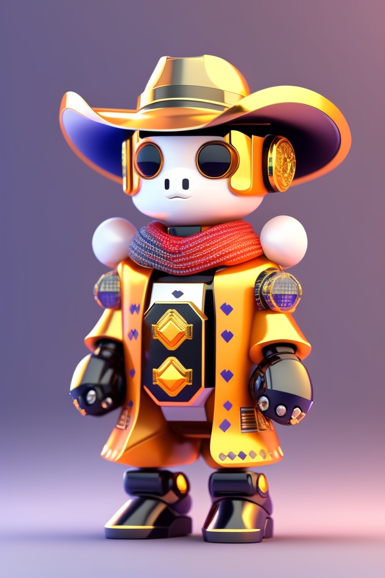 Lexica - Full body front view of cute poker Cowboy robot Each ...