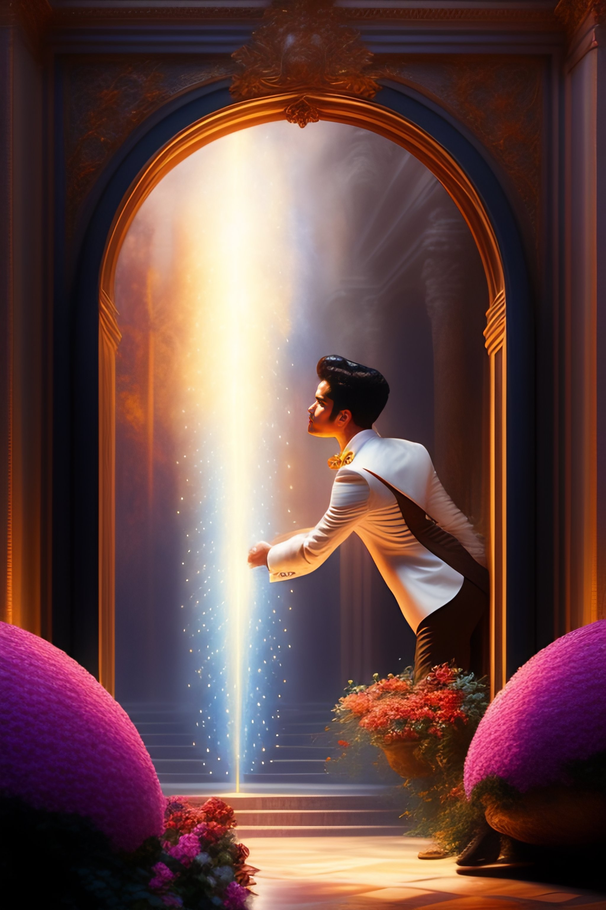 Lexica - Painting of a short hair girl and man falling in love, kissing ...