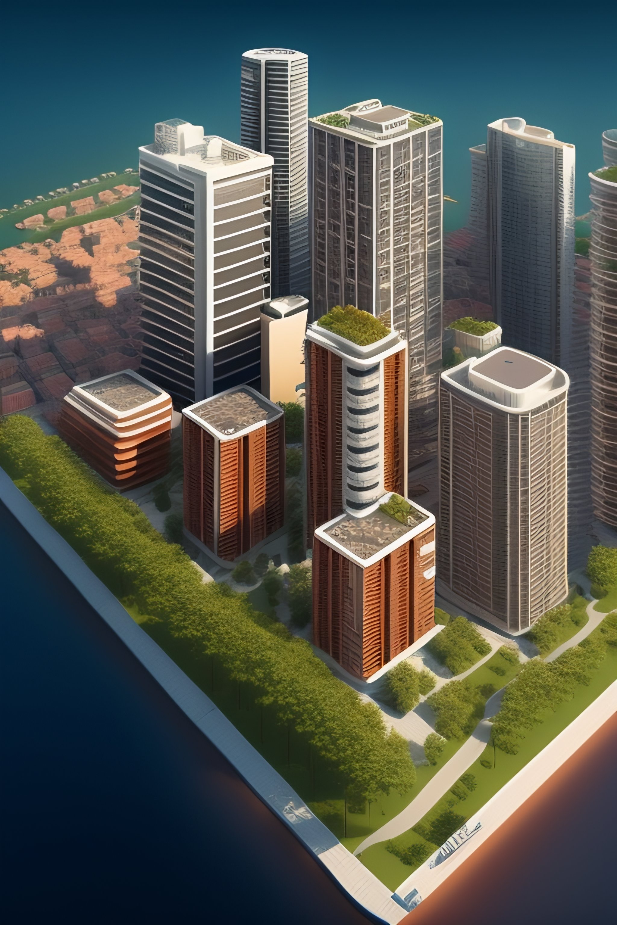 Lexica - Plan of a city realistic style