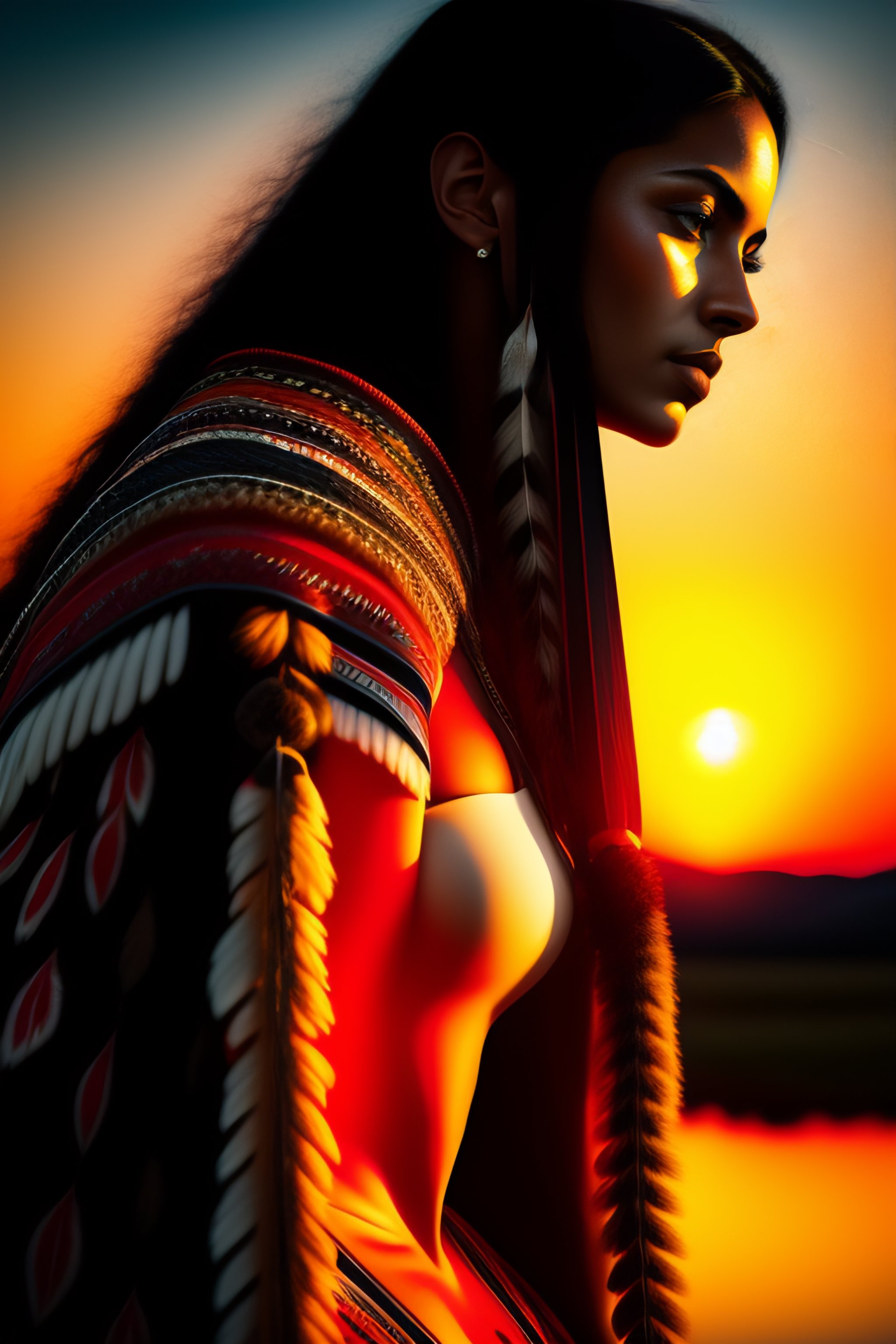 Lexica - Contemporary detail picture of an american indian sunset