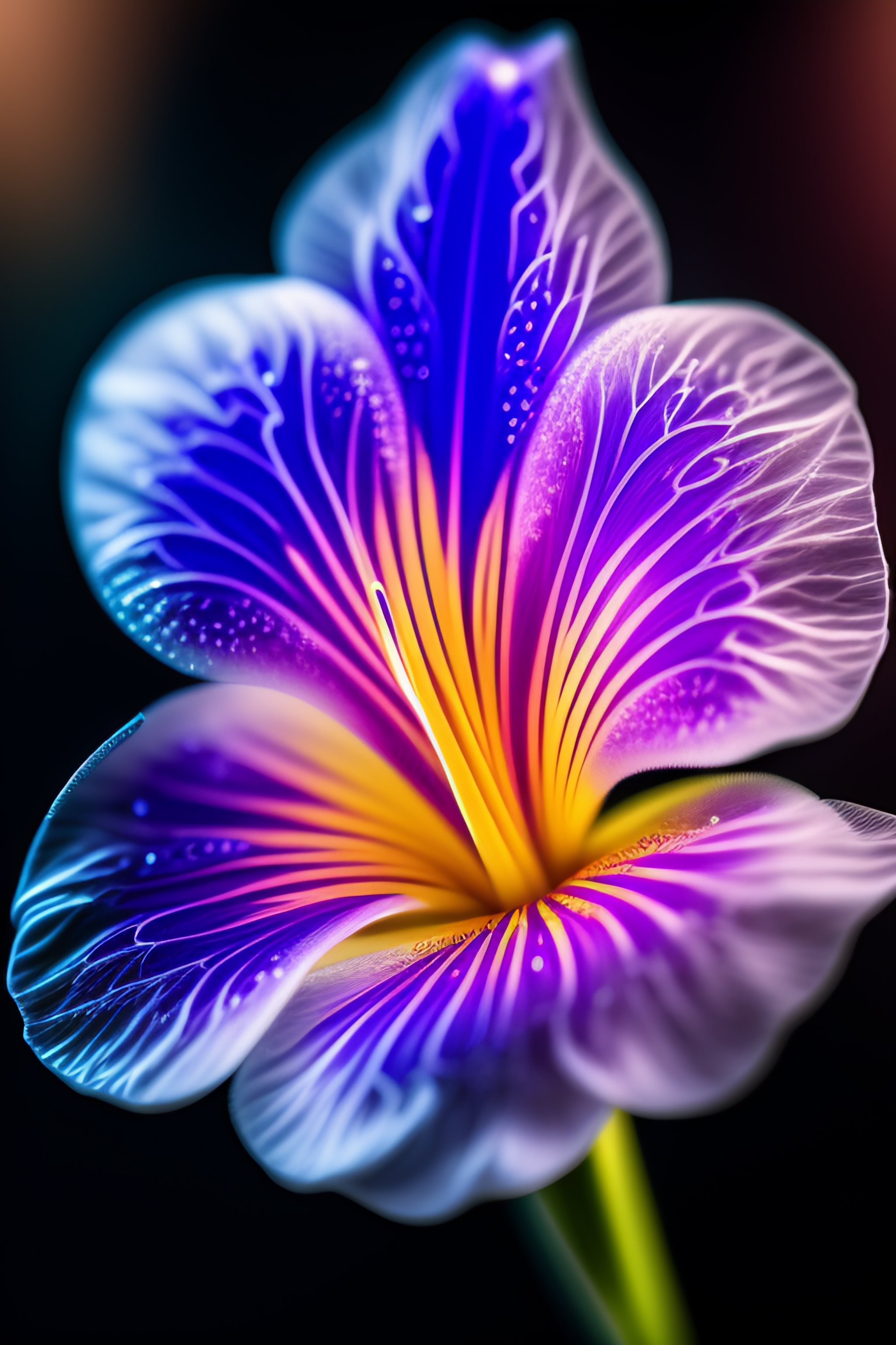 Lexica - Close-up shot of a holographic iris with veins and small ...