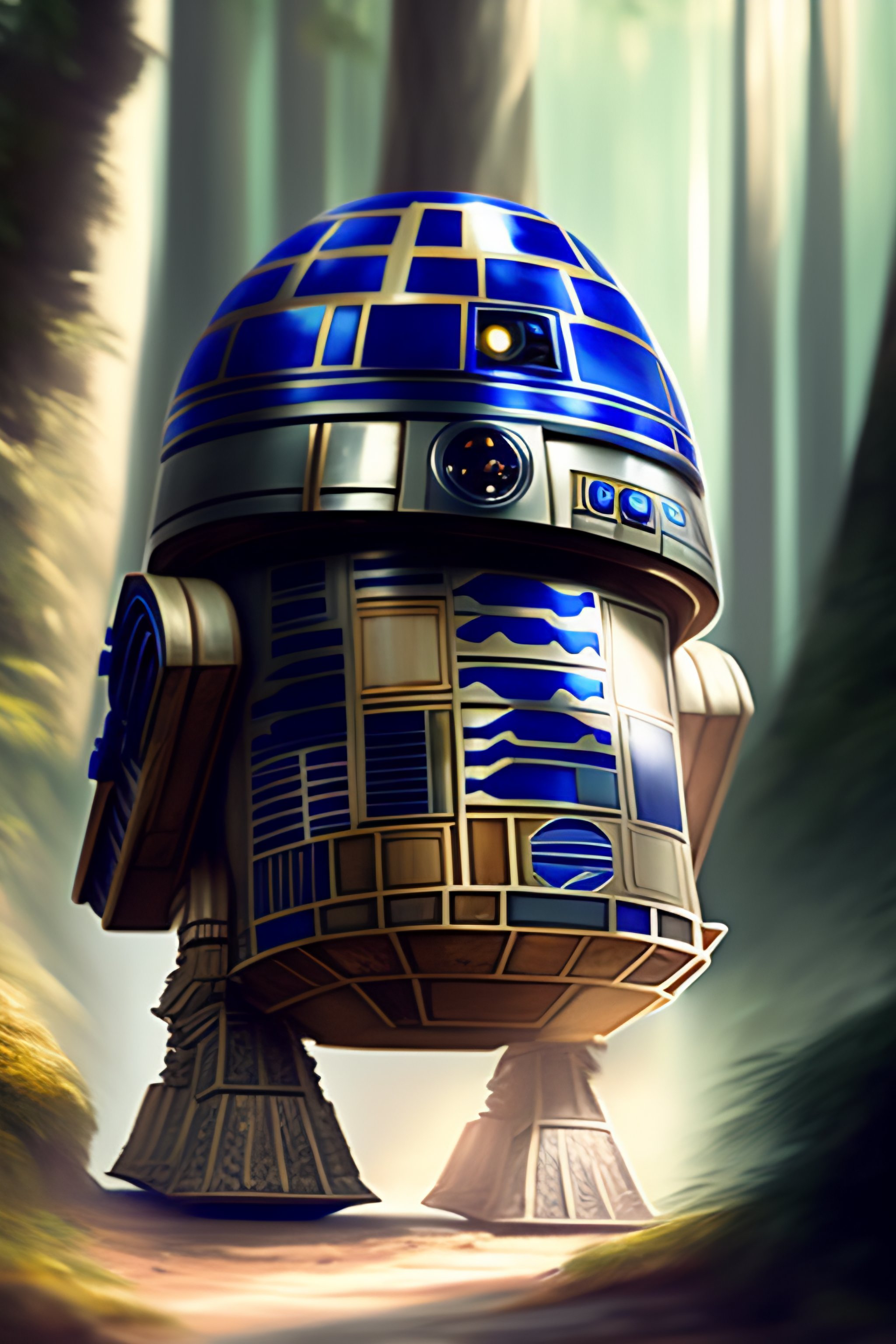 Lexica - An Ewok riding R2D2. Key Art. Fantasy Illustration. award ...