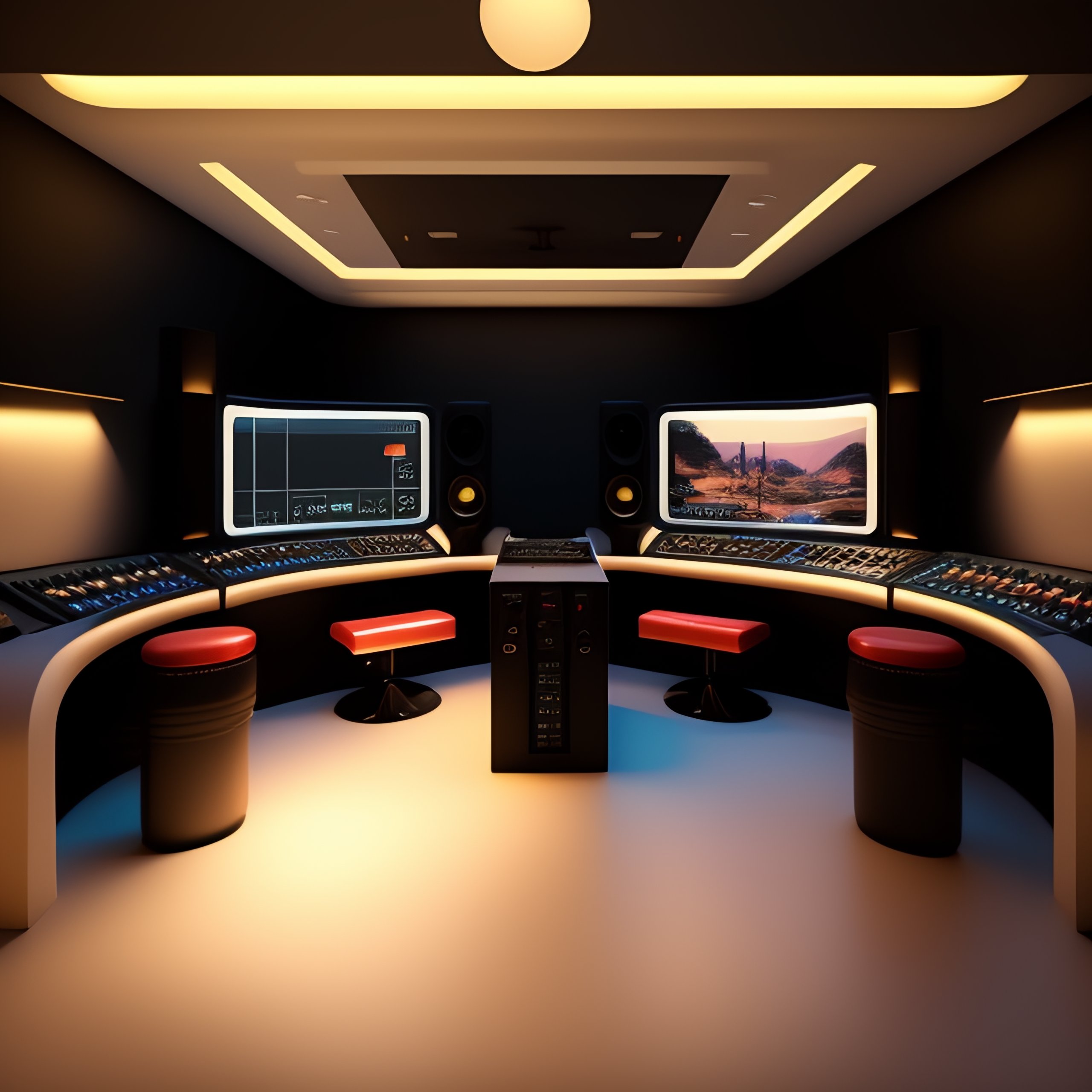 Lexica - Draw a video editing room, Hollywood style. Make it look video ...