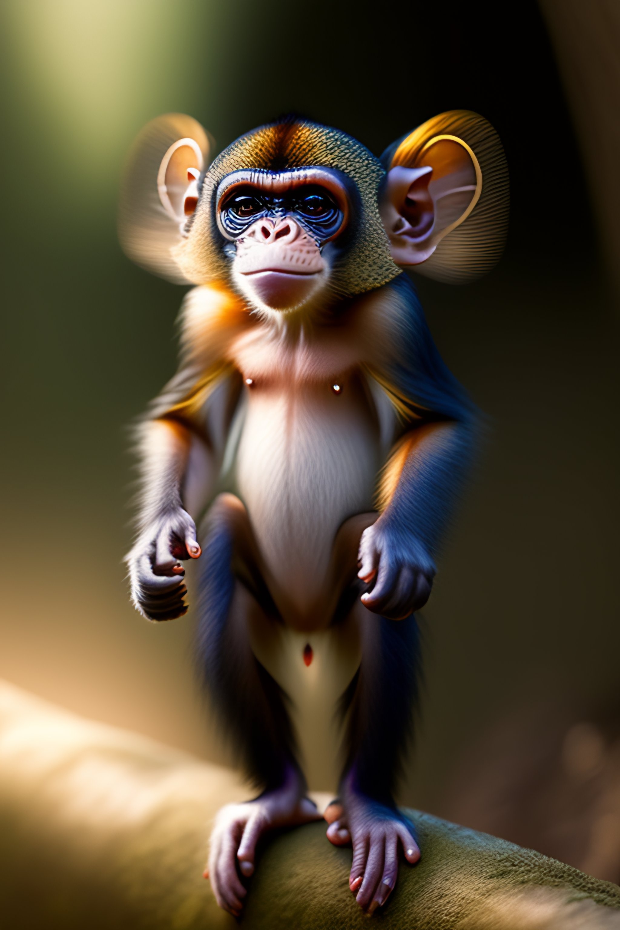 Lexica - A talll, hadozee monkey with wings, humanoid