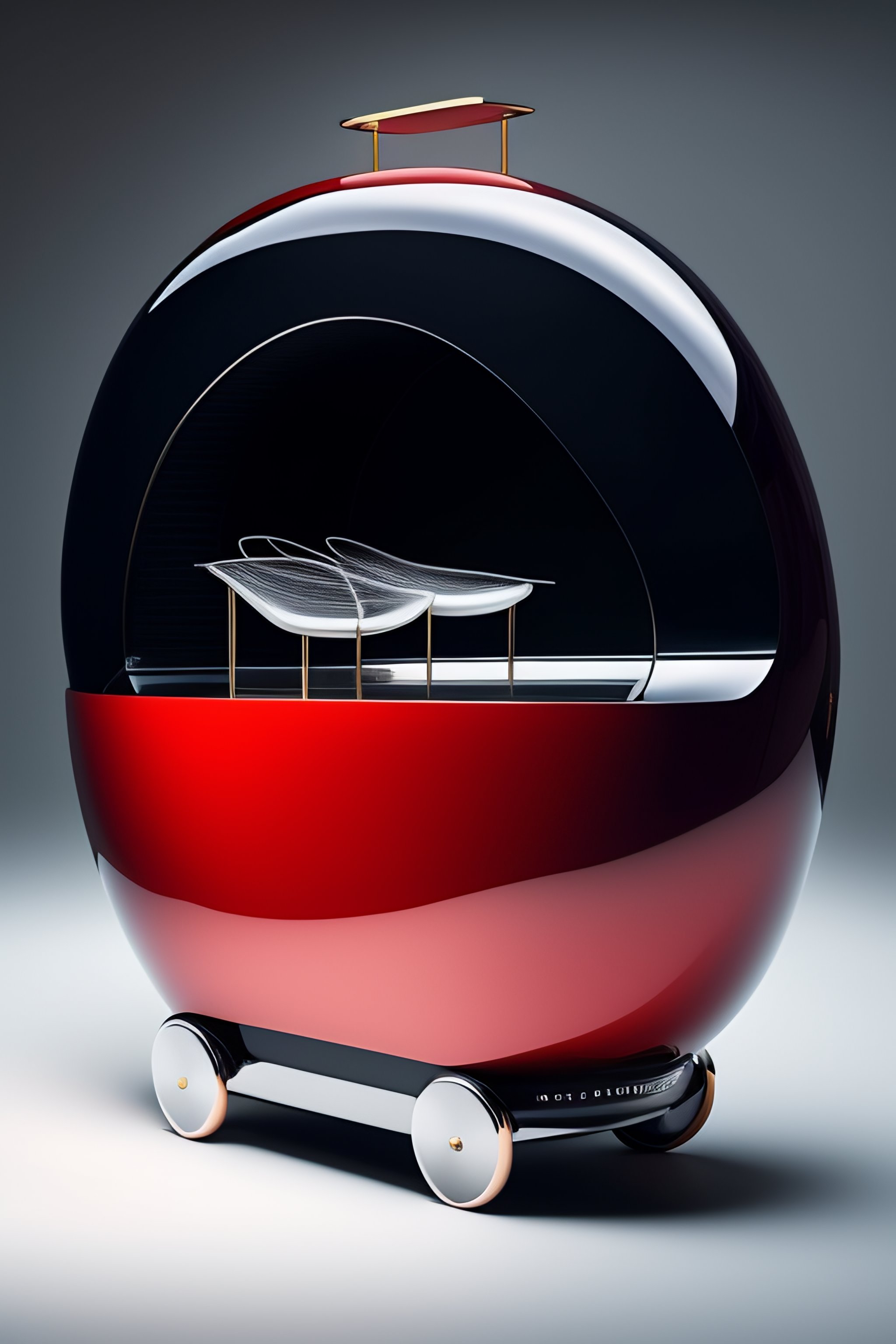 Lexica - ZAHA HADID DRINKS TROLLY WITH WHEELS AND FLAT TOP SKELETON