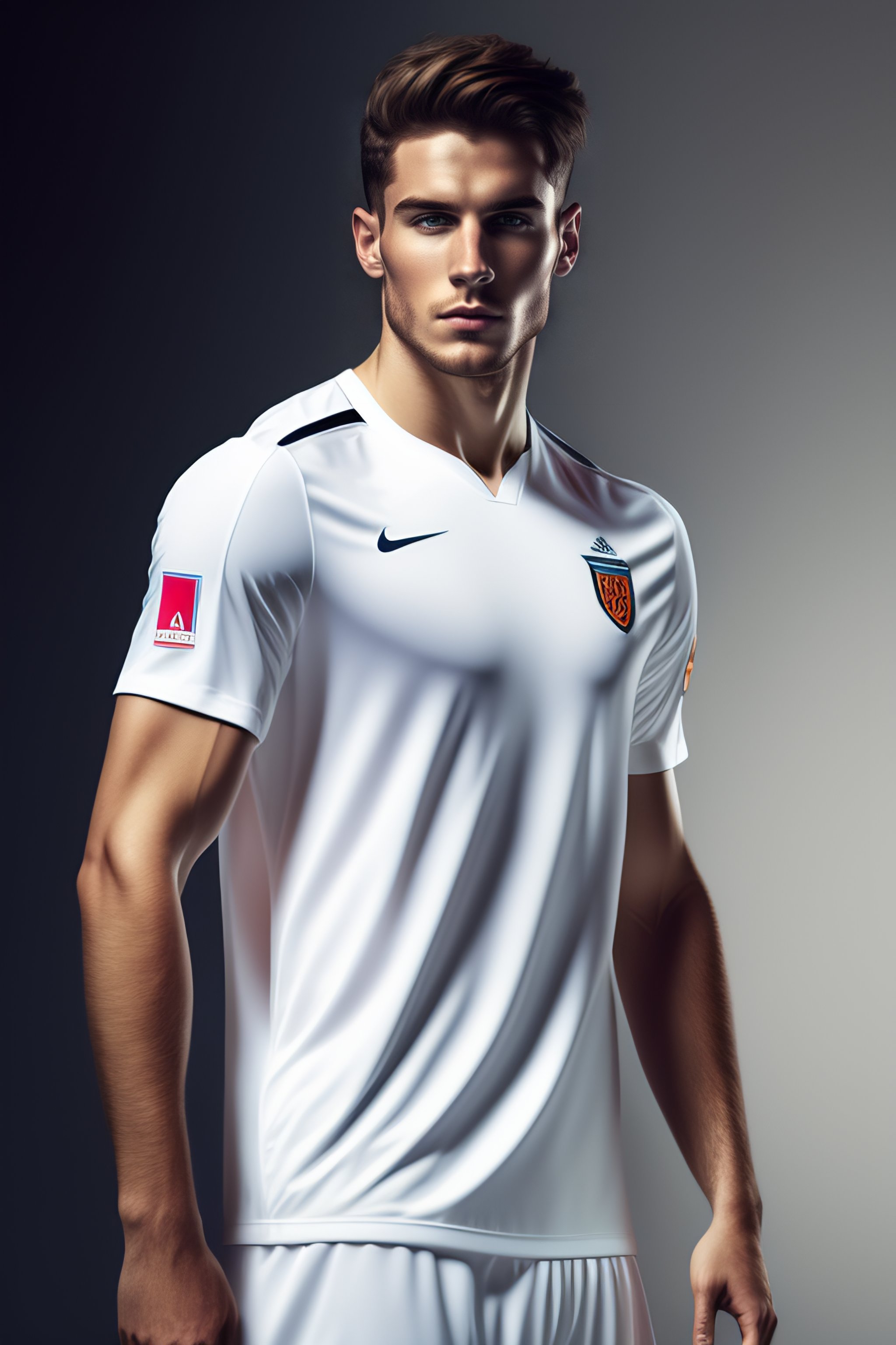 Soccer T Shirt White Soccer Man T Shirt for Sporty Men main image 1