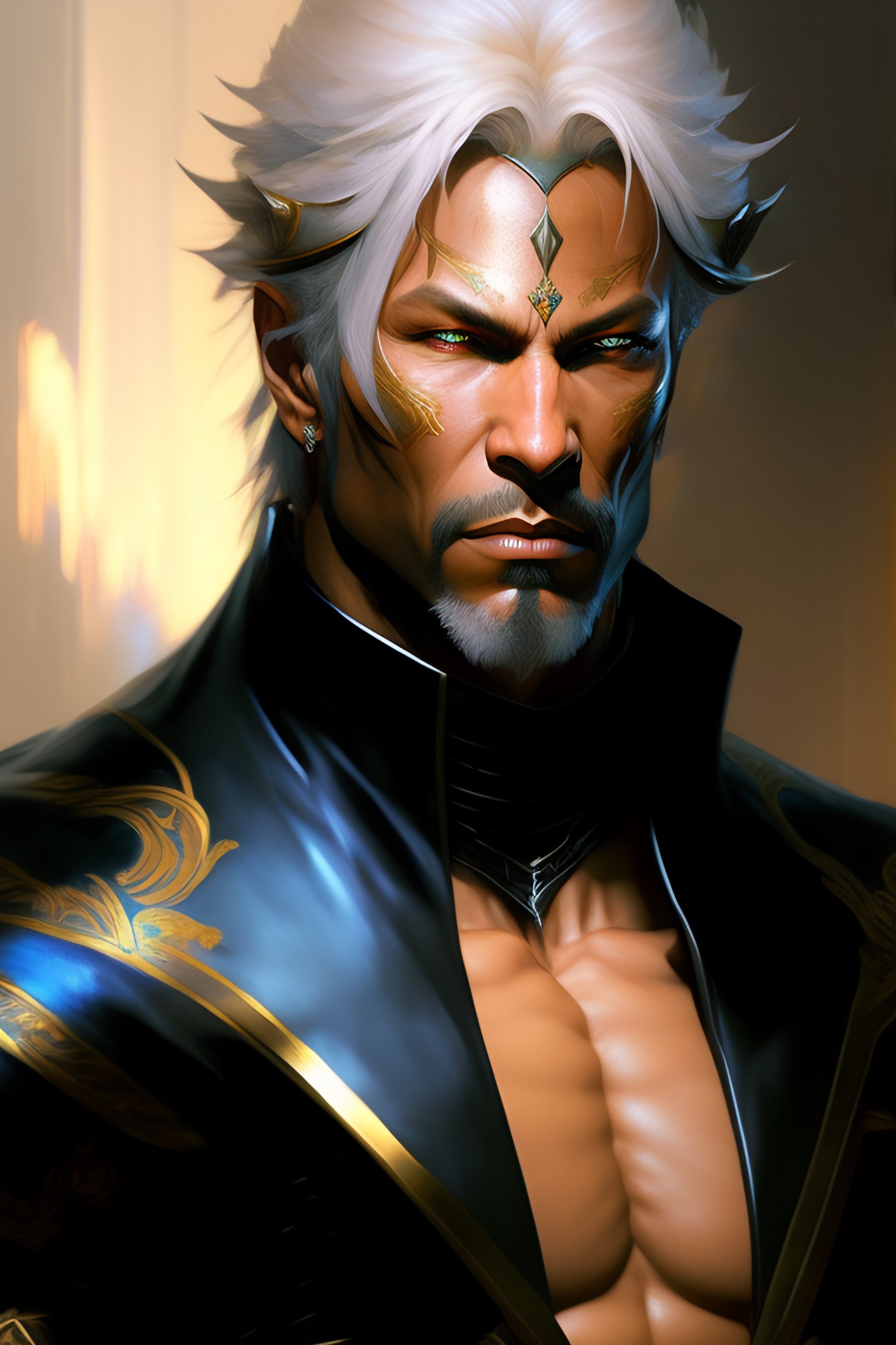 Lexica - Raiden from metal gear solid 4 portrait dnd, painting by ...
