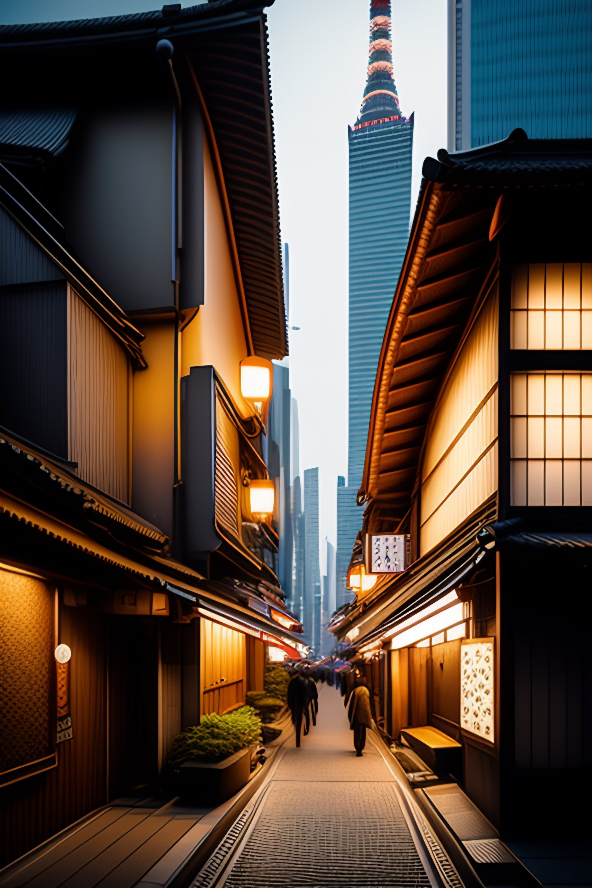 Lexica - Realistic view of Tokyo, between old and modern.