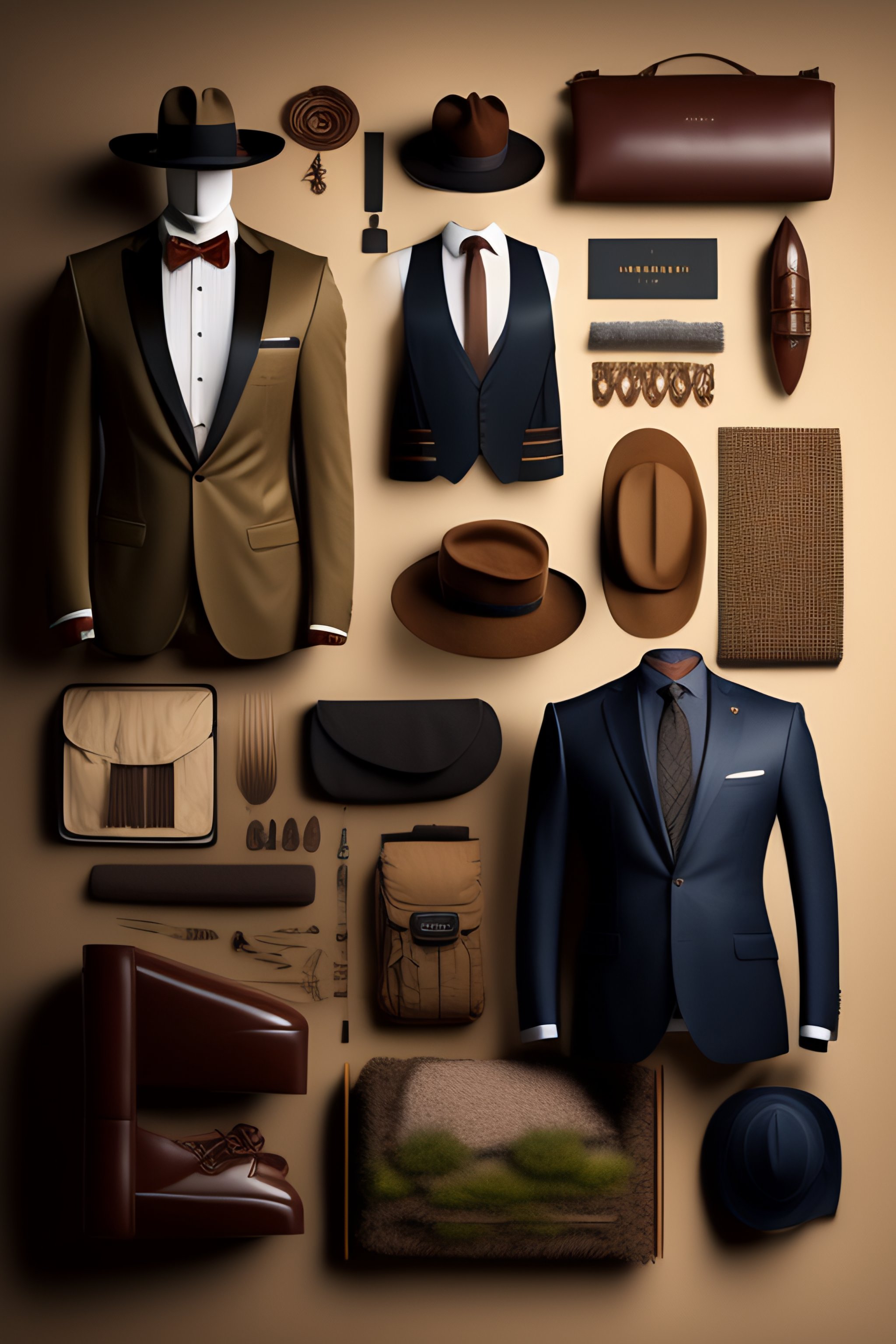 Lexica - [2-piece suit], Costumes and props, Knolling, Knolling layout ...