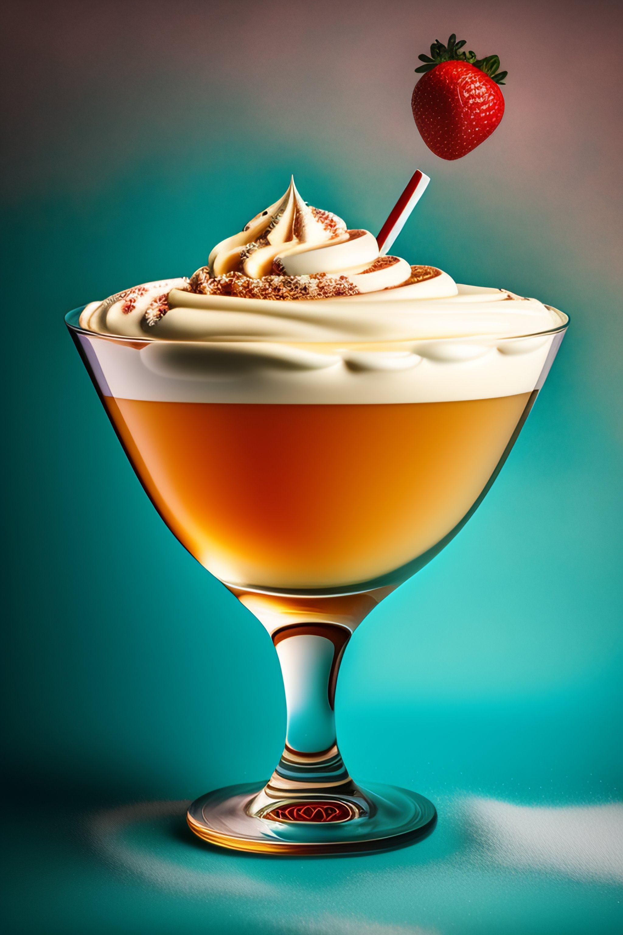 Lexica 1950s styles ice cream float, 3 flavors, food photography