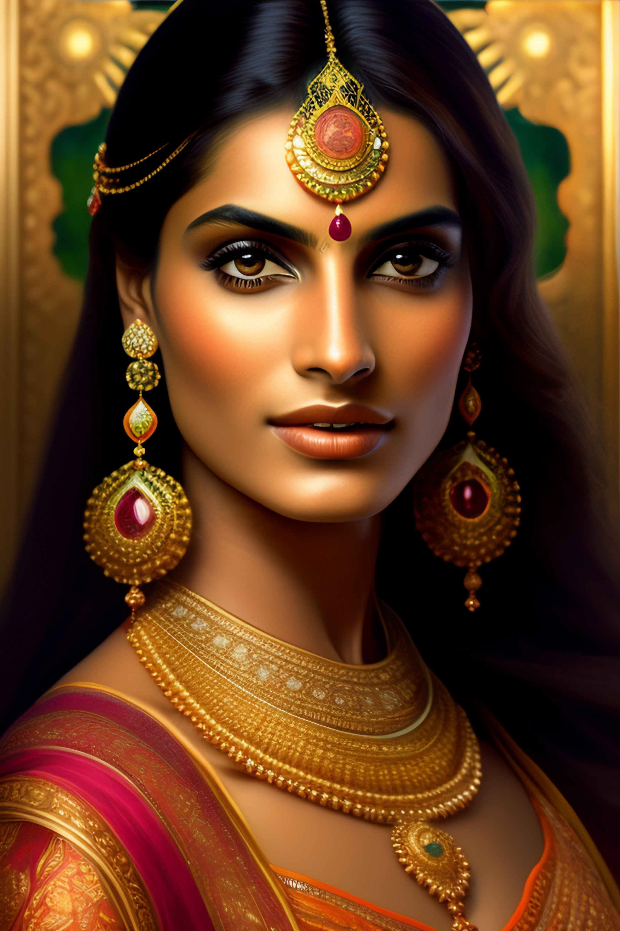 Lexica - Beautiful portrait of an attractive inidan Princess, priyank ...