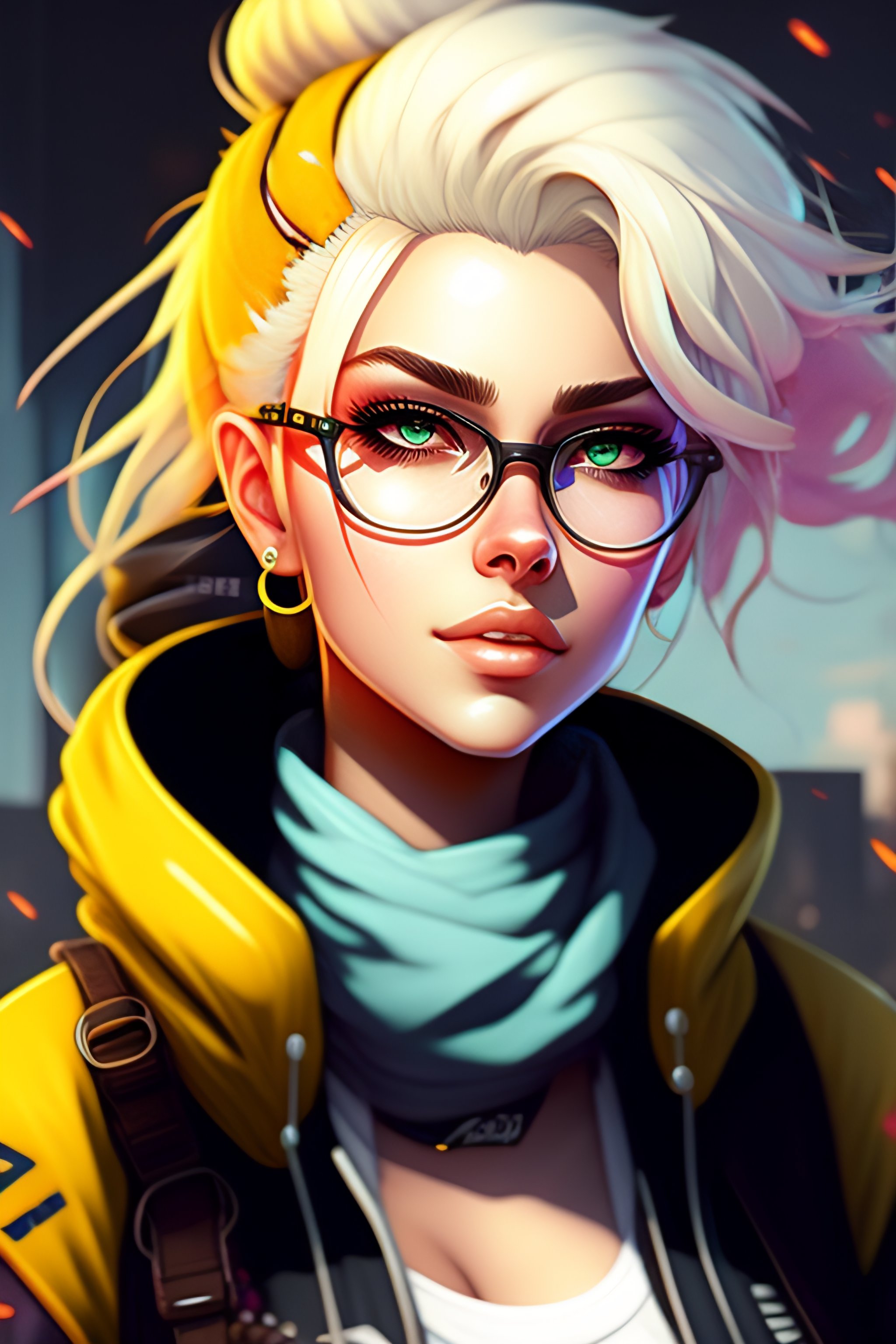 Lexica - Mercy overwatch highly detailed portrait of a sewer emo punk ...