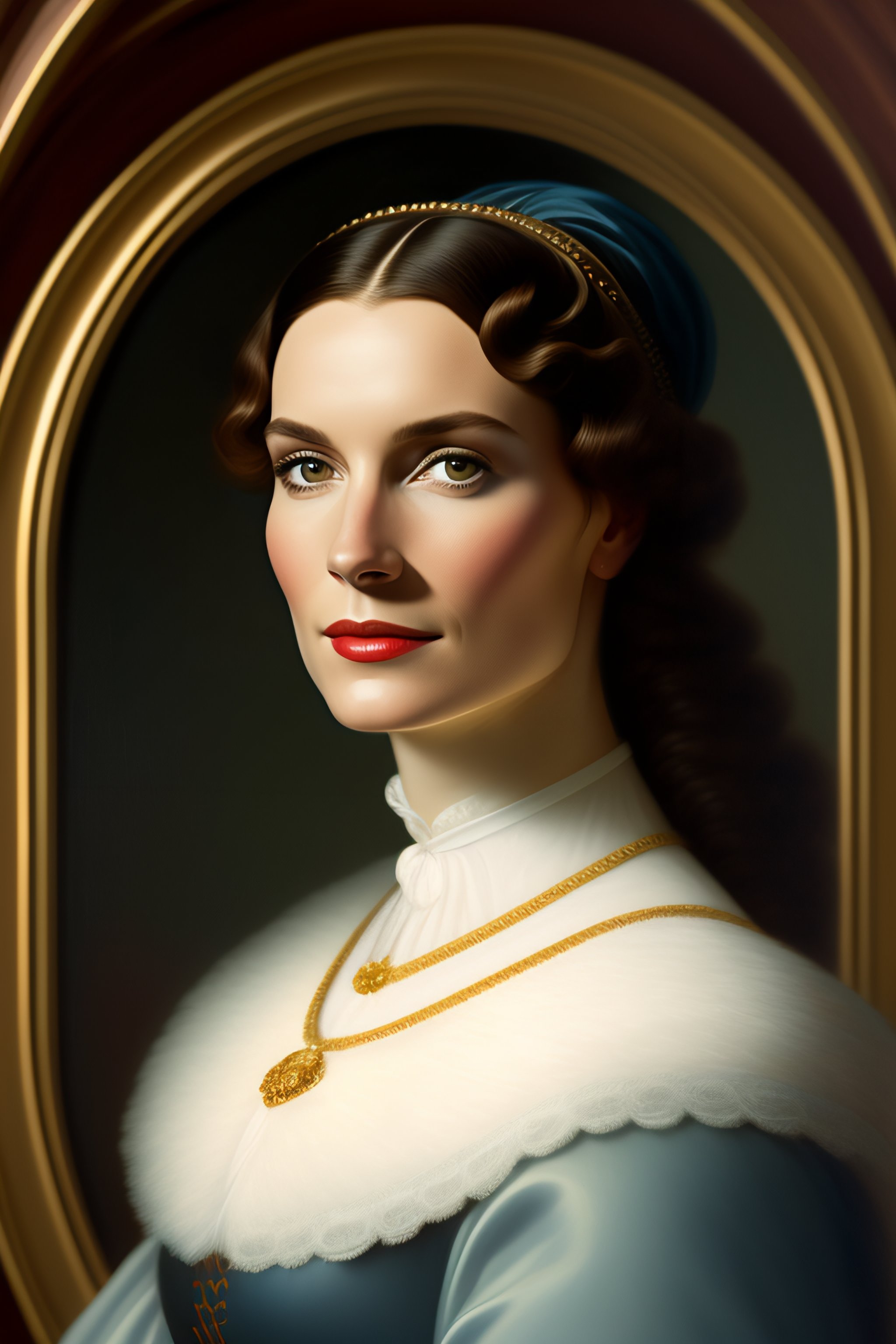 Lexica - Portrait of a woman with a grandiose white background