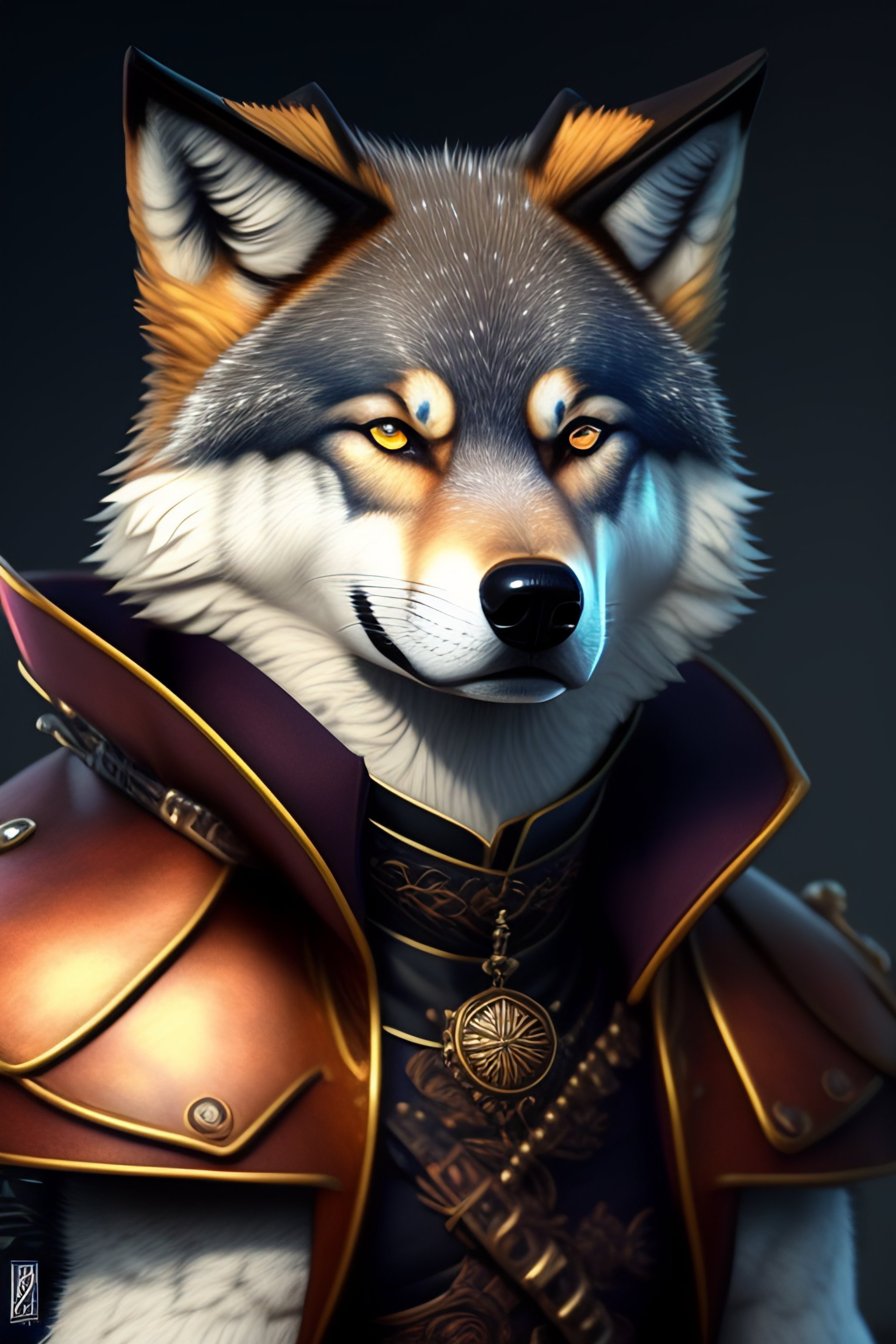 Lexica - Anime style wolf steampunk