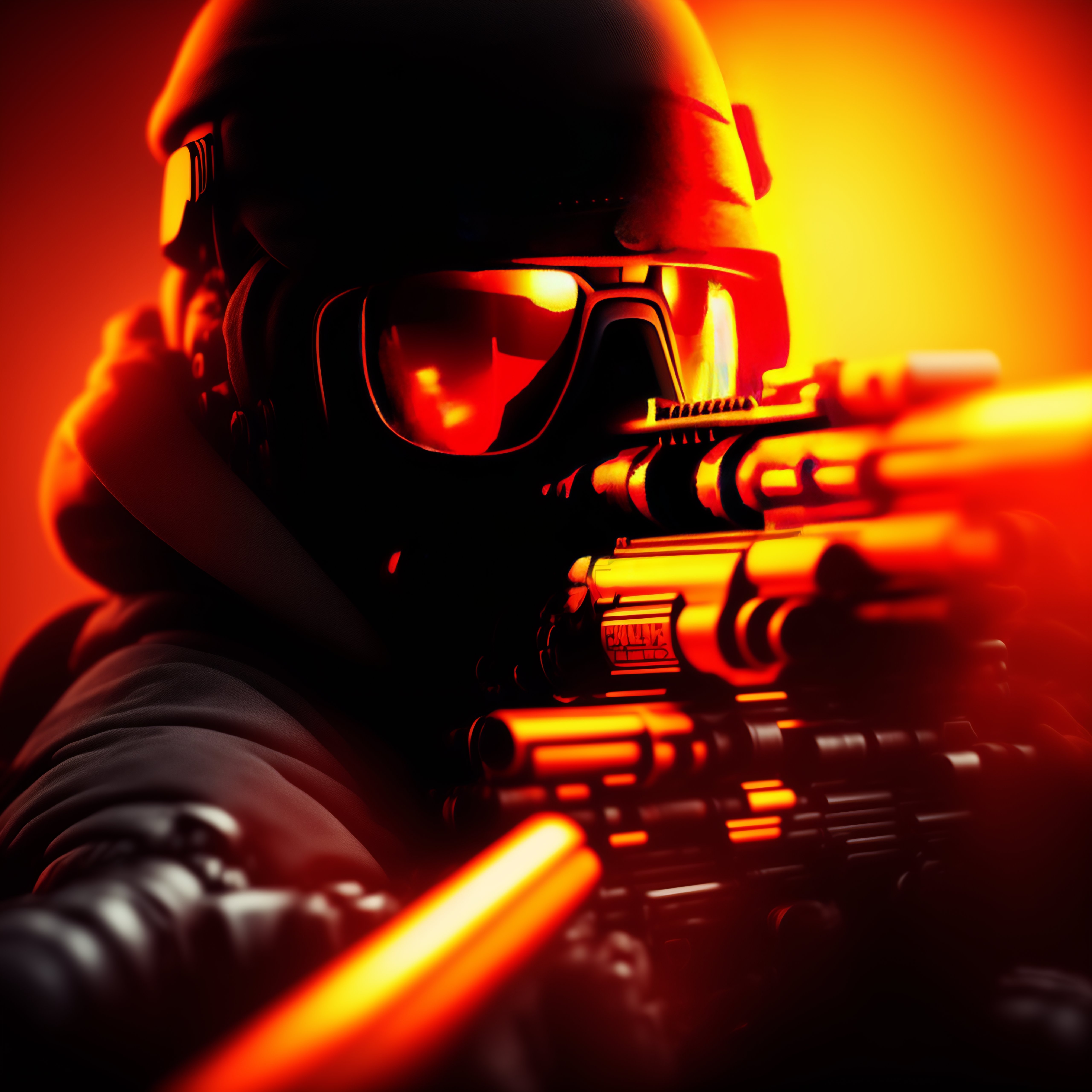 Lexica - CS-GO terrorist sniper shotting, hollographic orange details ...