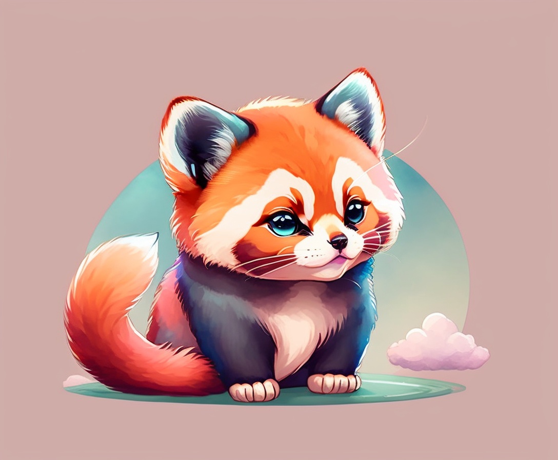 cute anime red panda
