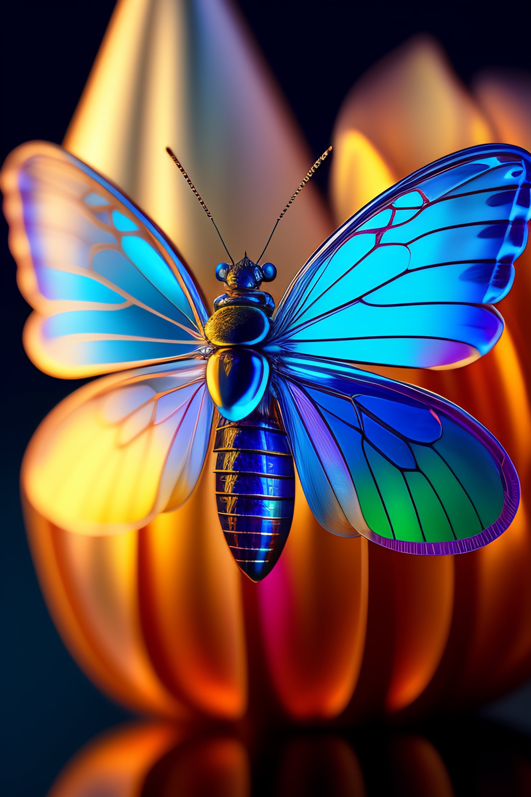 Lexica - Iridescent, flying insect, scales, wings, blues, textured ...